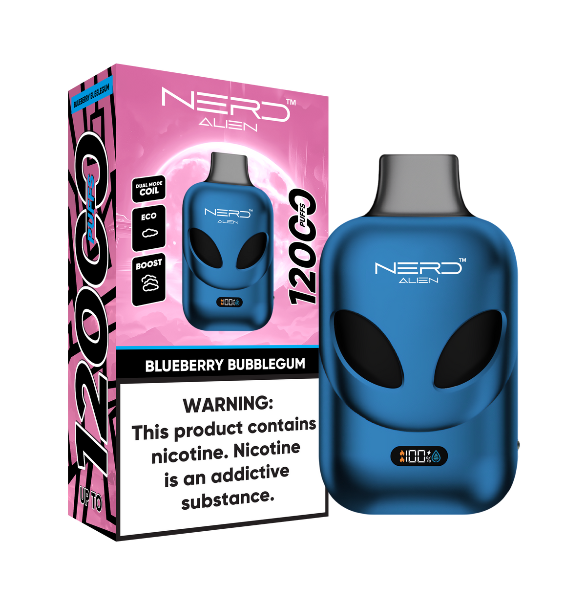 Nerd Allien 12000 Puffs Disposable Vape 20mg Box of 10