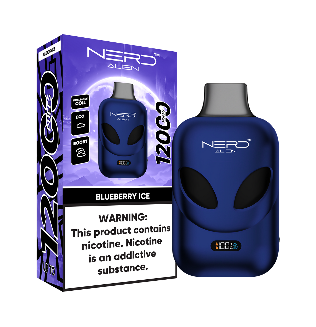 Nerd Allien 12000 Puffs Disposable Vape 20mg Box of 10