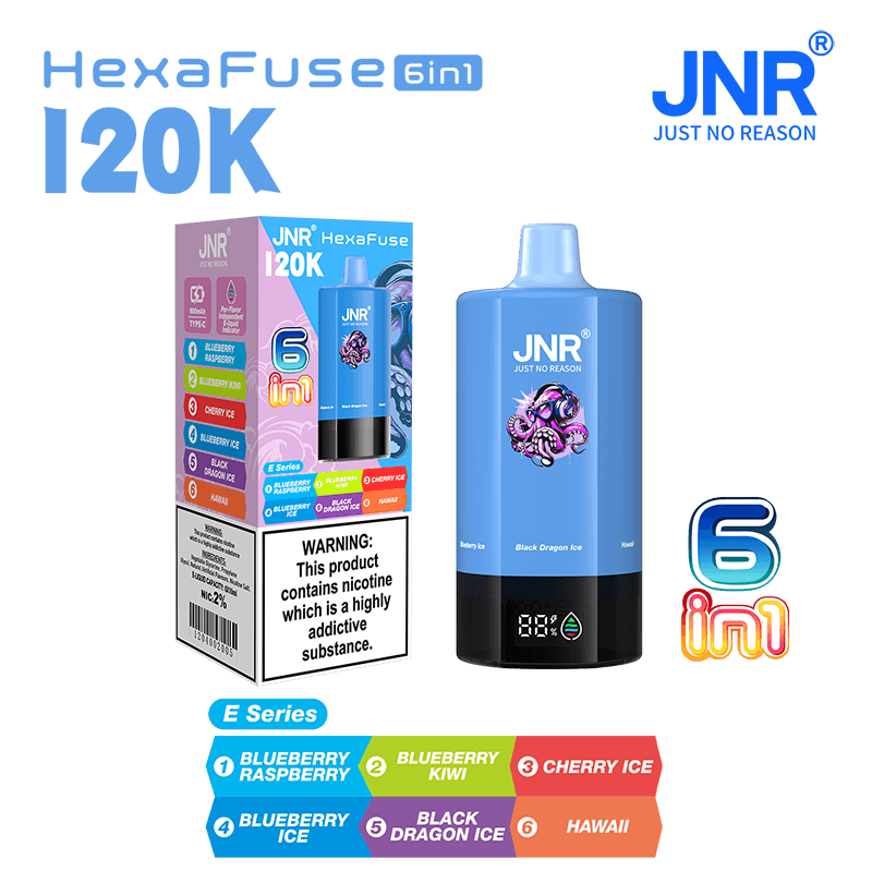 JNR HexaFuse 120K Puffs Disposable Vape