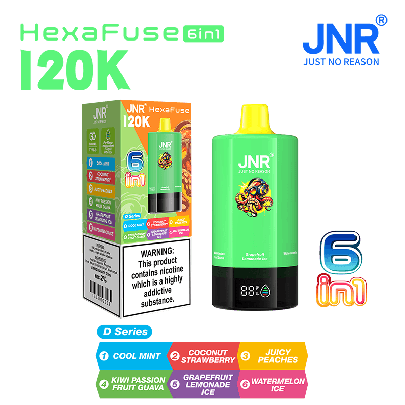 JNR HexaFuse 120K Puffs Disposable Vape