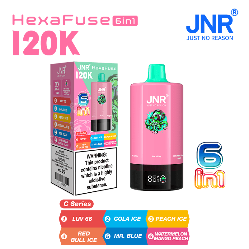 JNR HexaFuse 120K Puffs Disposable Vape