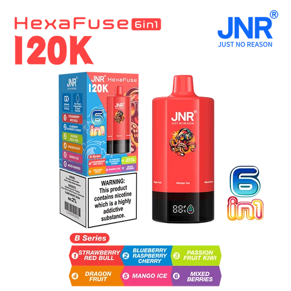 JNR HexaFuse 120K Puffs Disposable Vape