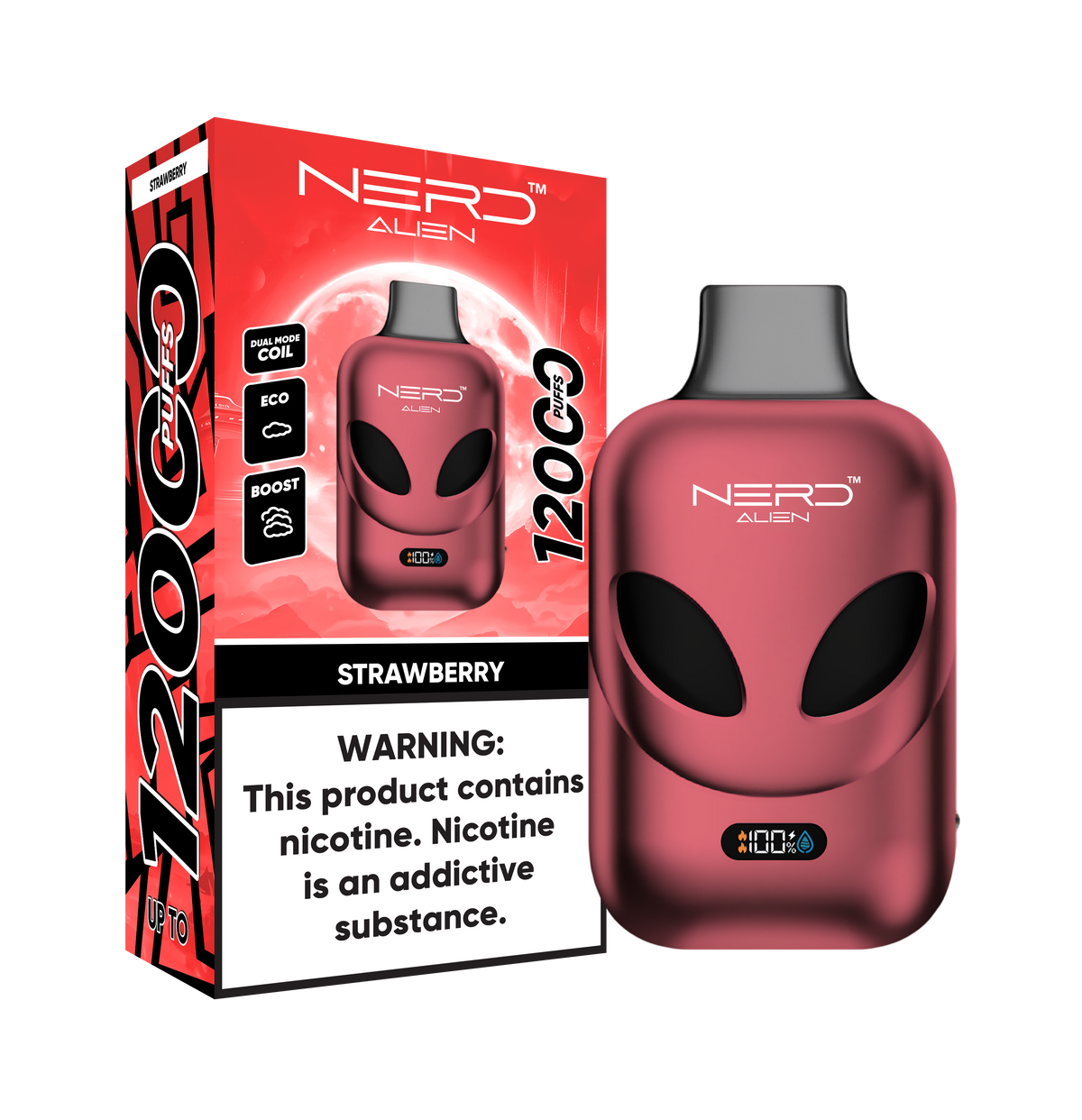 Nerd Allien 12000 Puffs Disposable Vape 20mg Box of 10