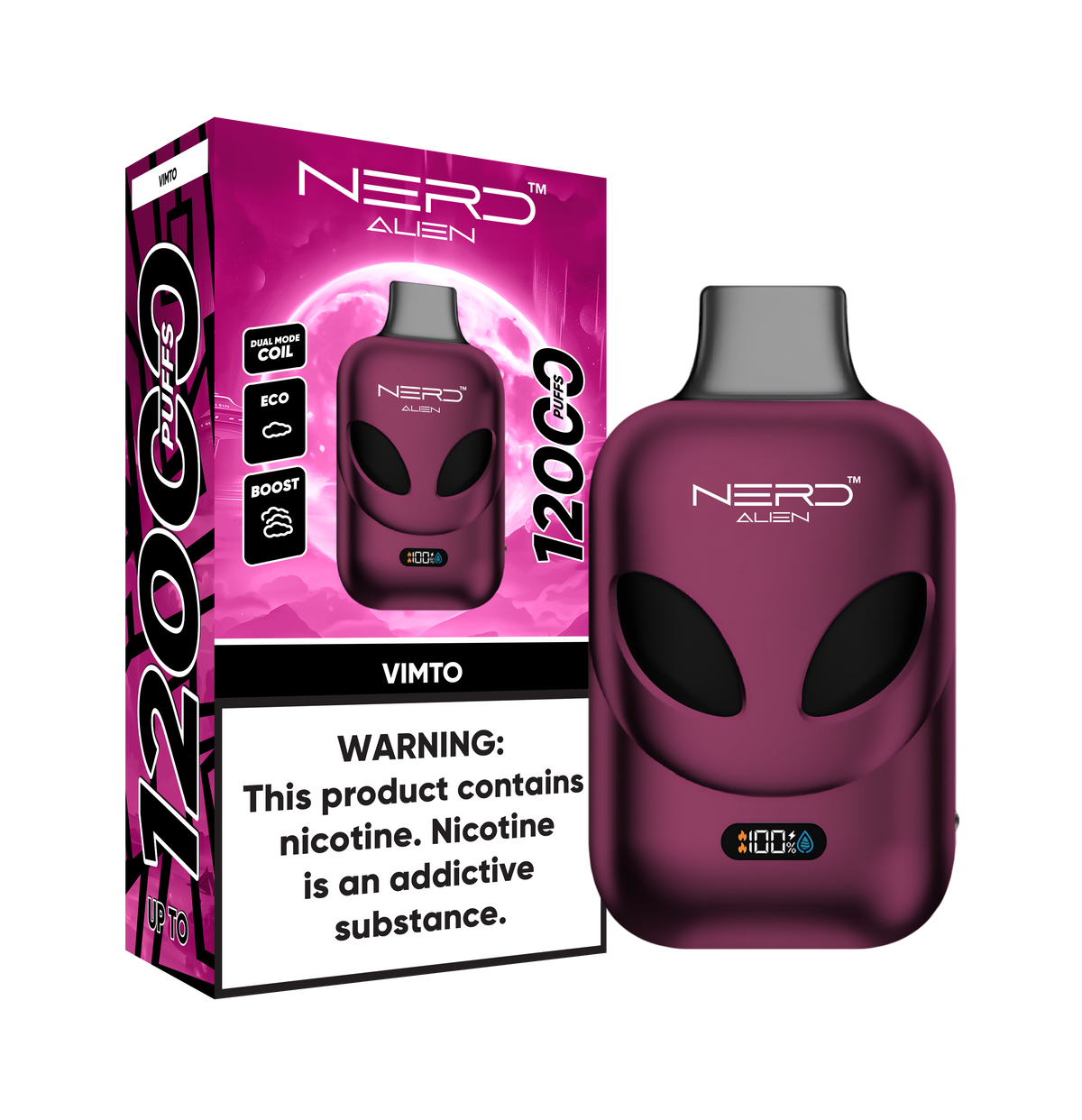 Nerd Allien 12000 Puffs Disposable Vape 20mg Box of 10