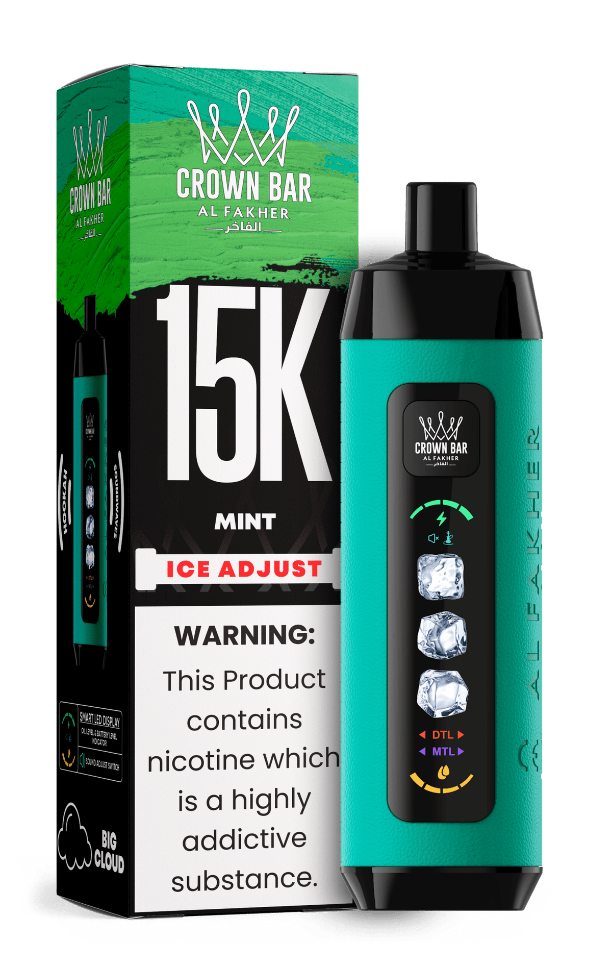 Al Fakher Crown Bar 15k Ice Adjust Vape
