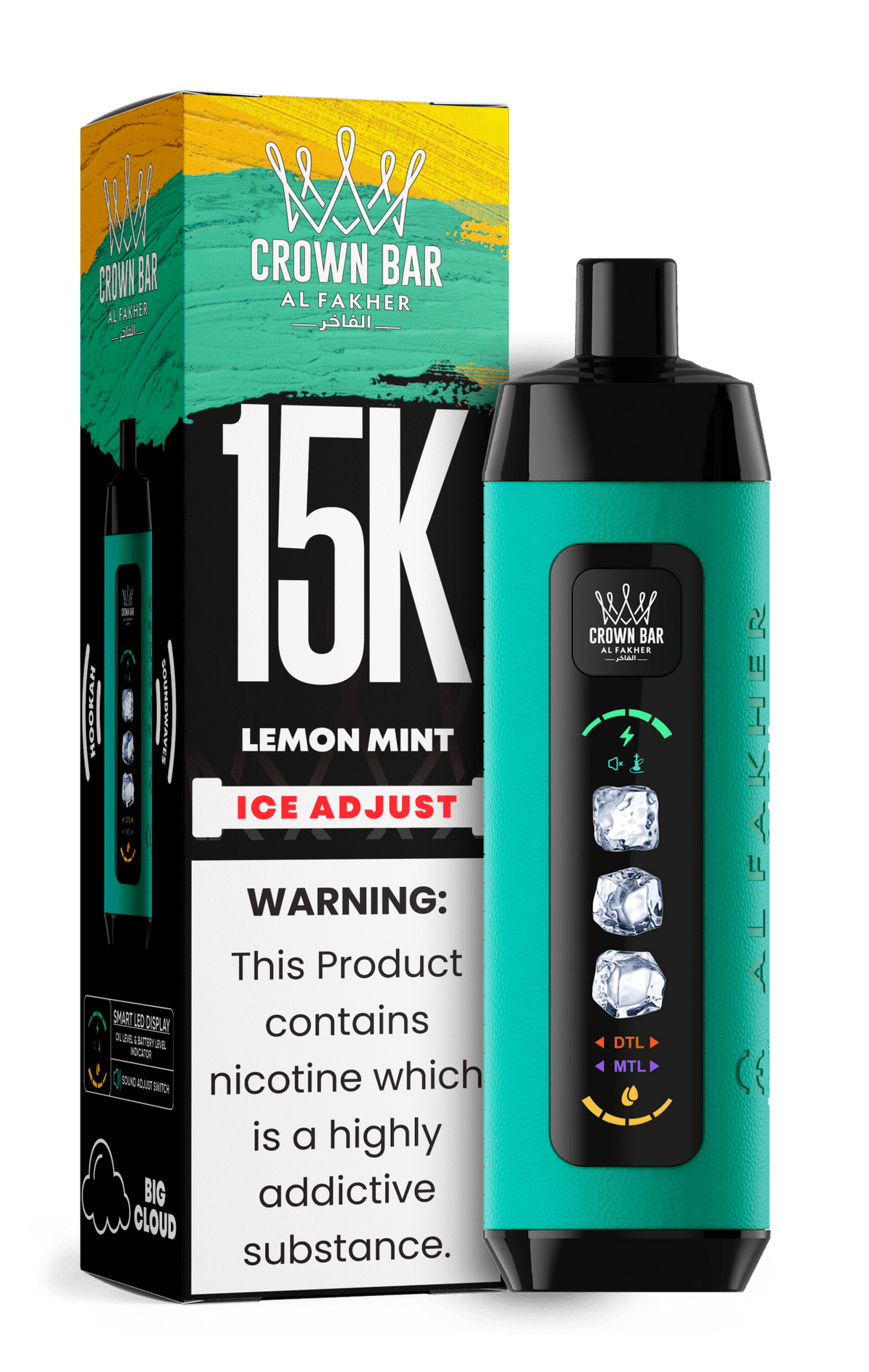 Al Fakher Crown Bar 15k Ice Adjust Vape