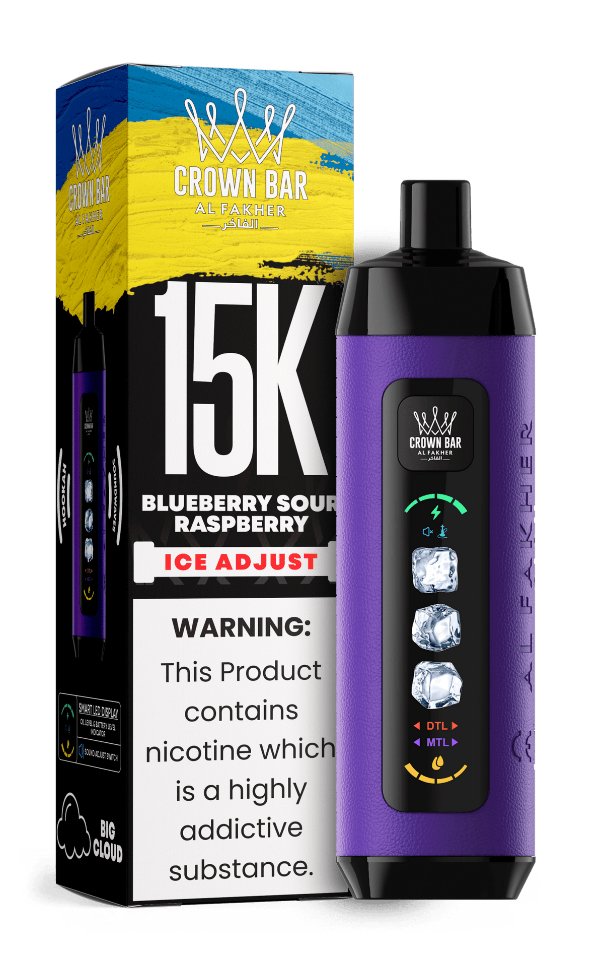 Al Fakher Crown Bar 15k Ice Adjust Vape