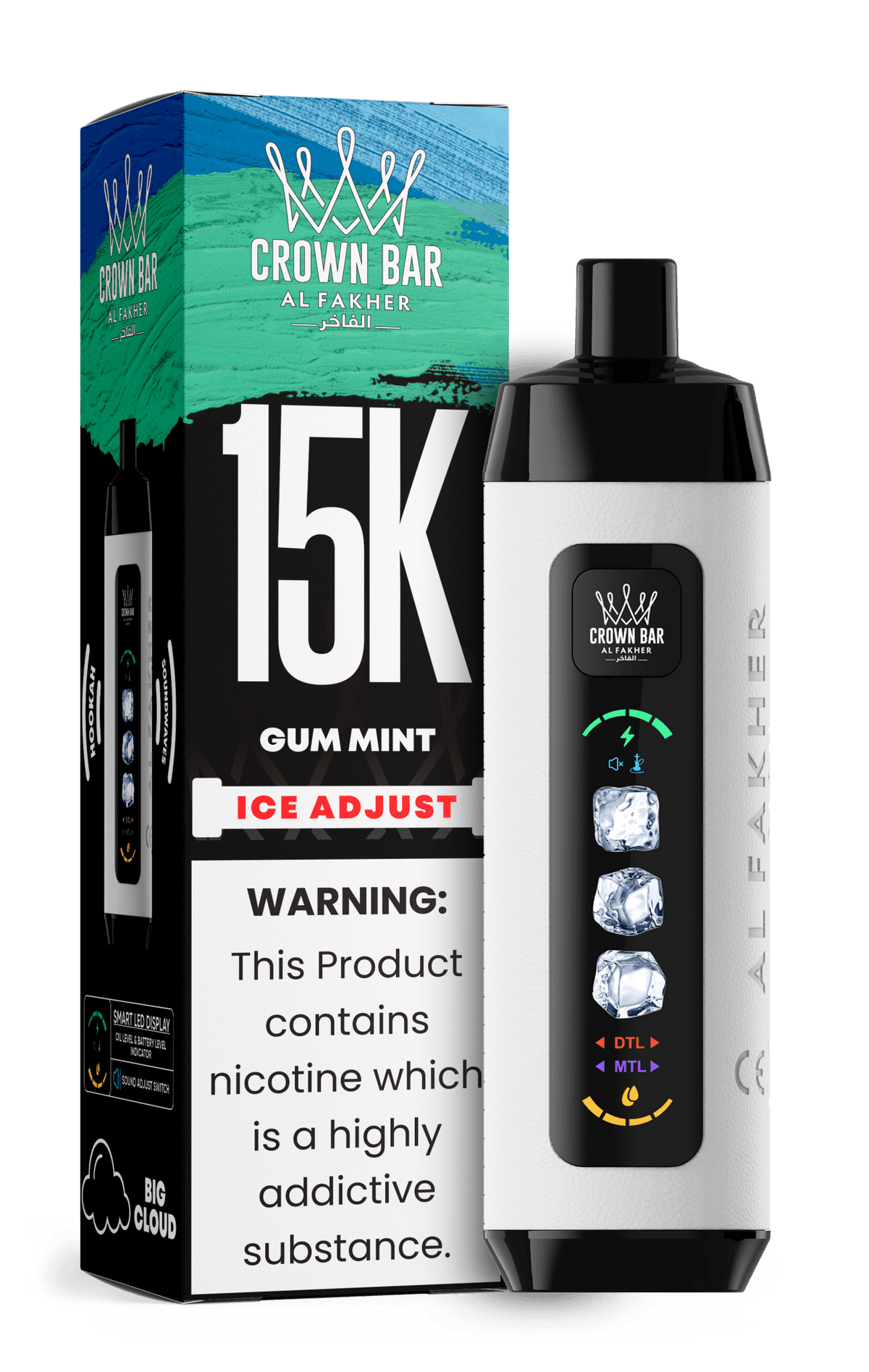 Al Fakher Crown Bar 15k Ice Adjust Vape