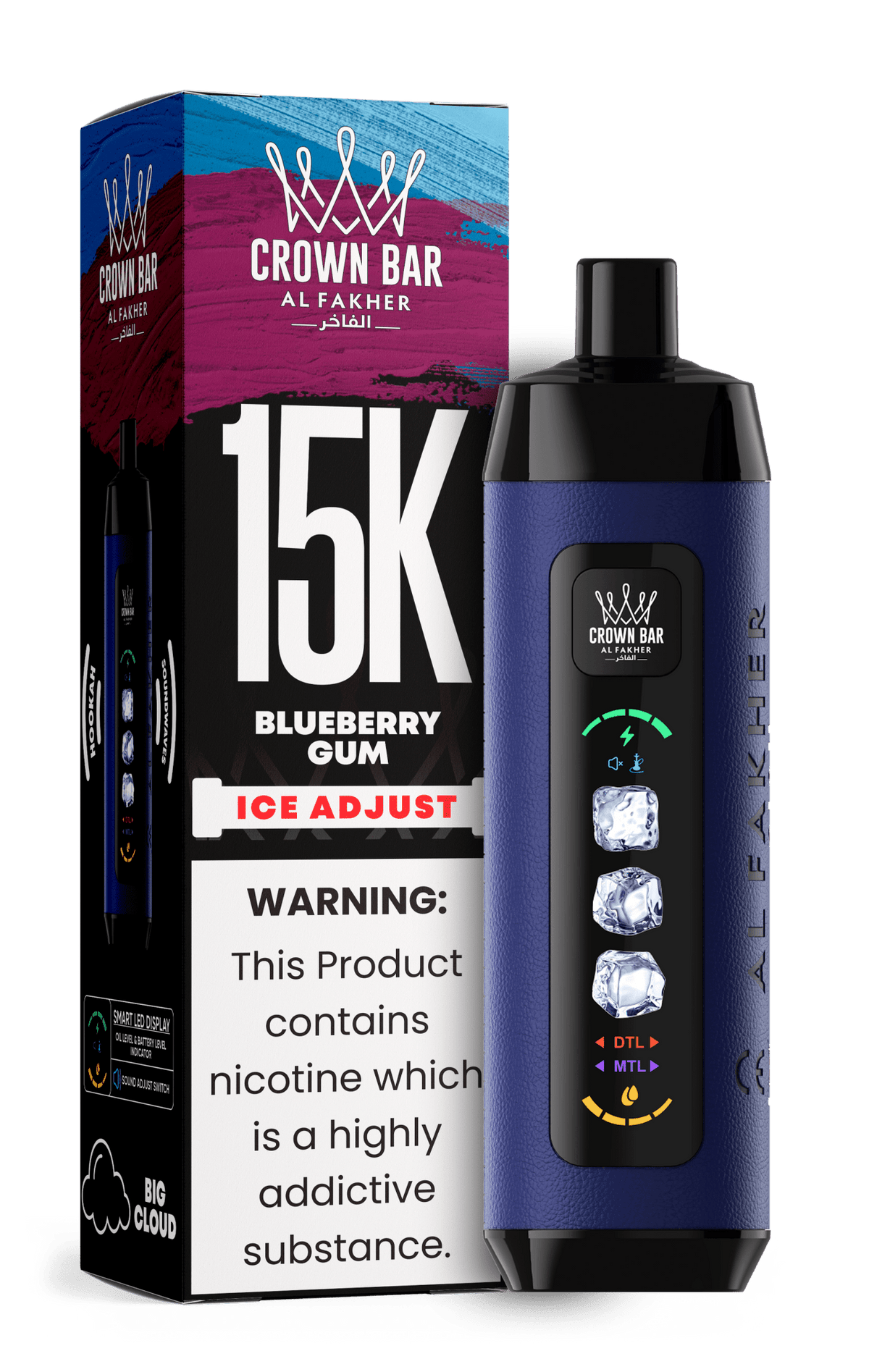Al Fakher Crown Bar 15k Ice Adjust Vape