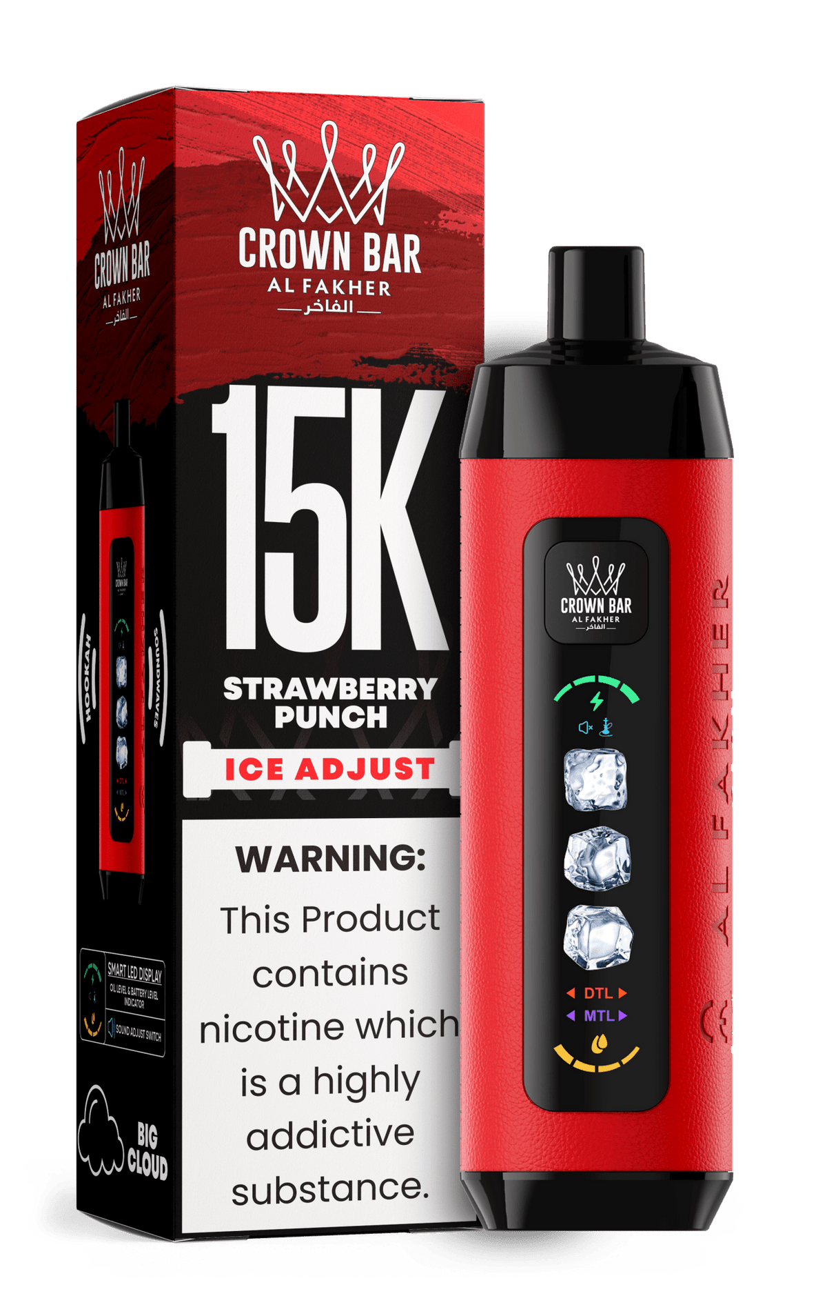 Al Fakher Crown Bar 15k Ice Adjust Vape