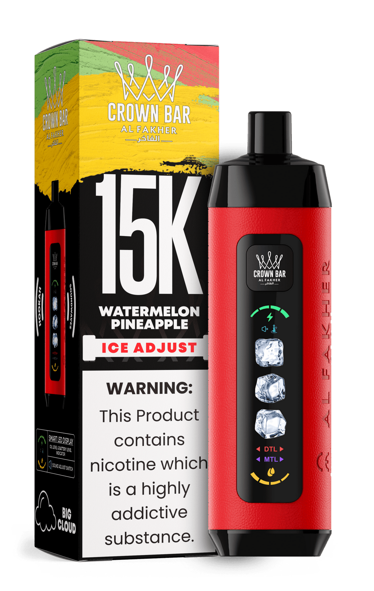 Al Fakher Crown Bar 15k Ice Adjust Vape