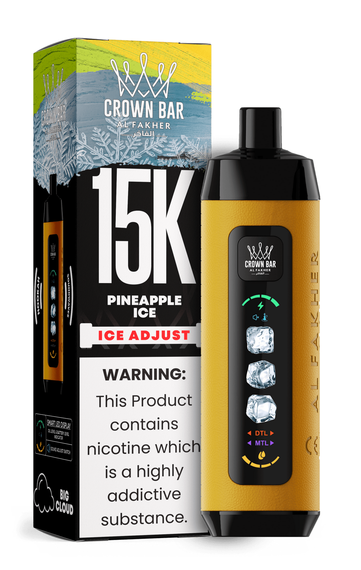 Al Fakher Crown Bar 15k Ice Adjust Vape