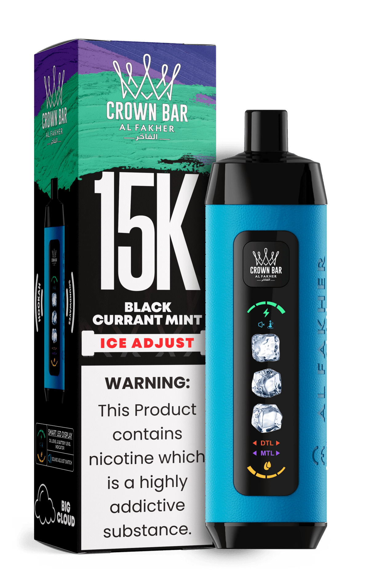 Al Fakher Crown Bar 15k Ice Adjust Vape
