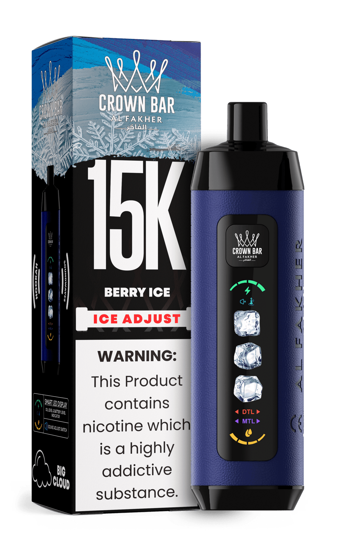 Al Fakher Crown Bar 15k Ice Adjust Vape