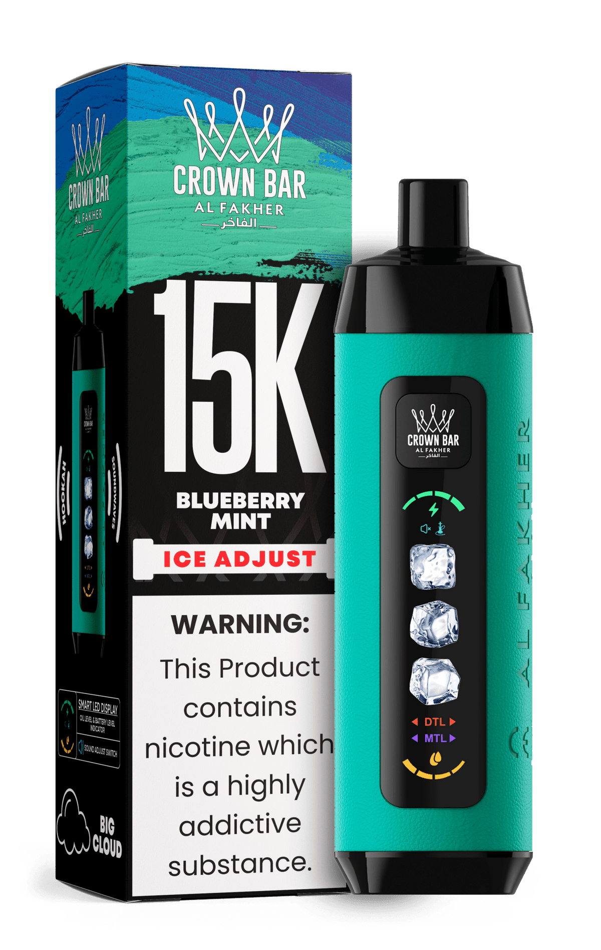 Al Fakher Crown Bar 15k Ice Adjust Vape