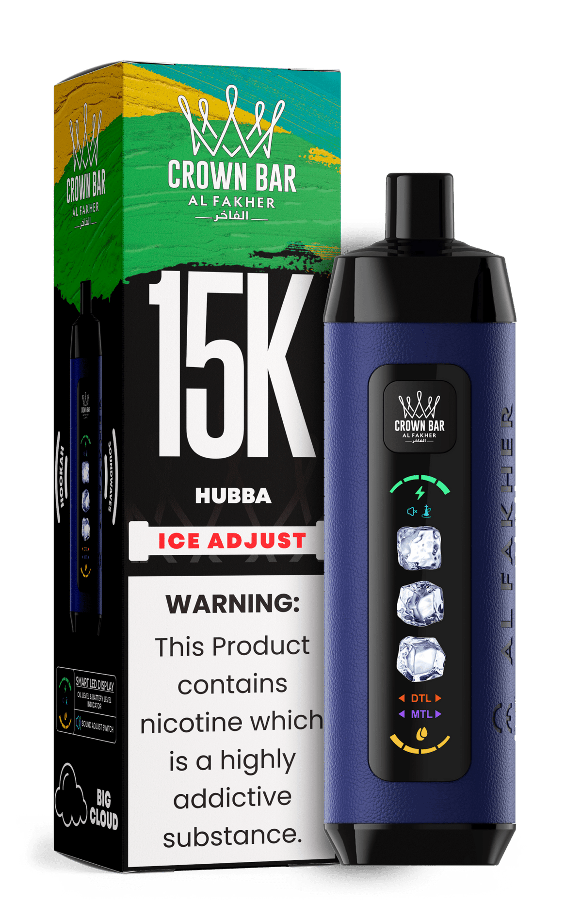 Al Fakher Crown Bar 15k Ice Adjust Vape