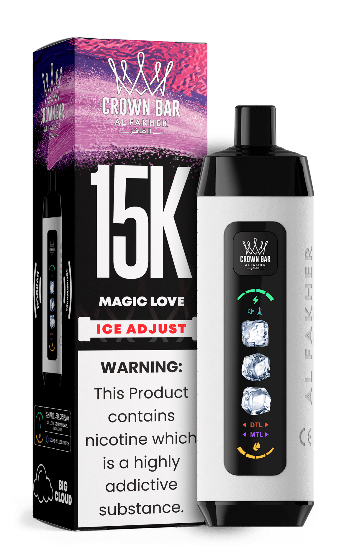 Al Fakher Crown Bar 15k Ice Adjust Vape