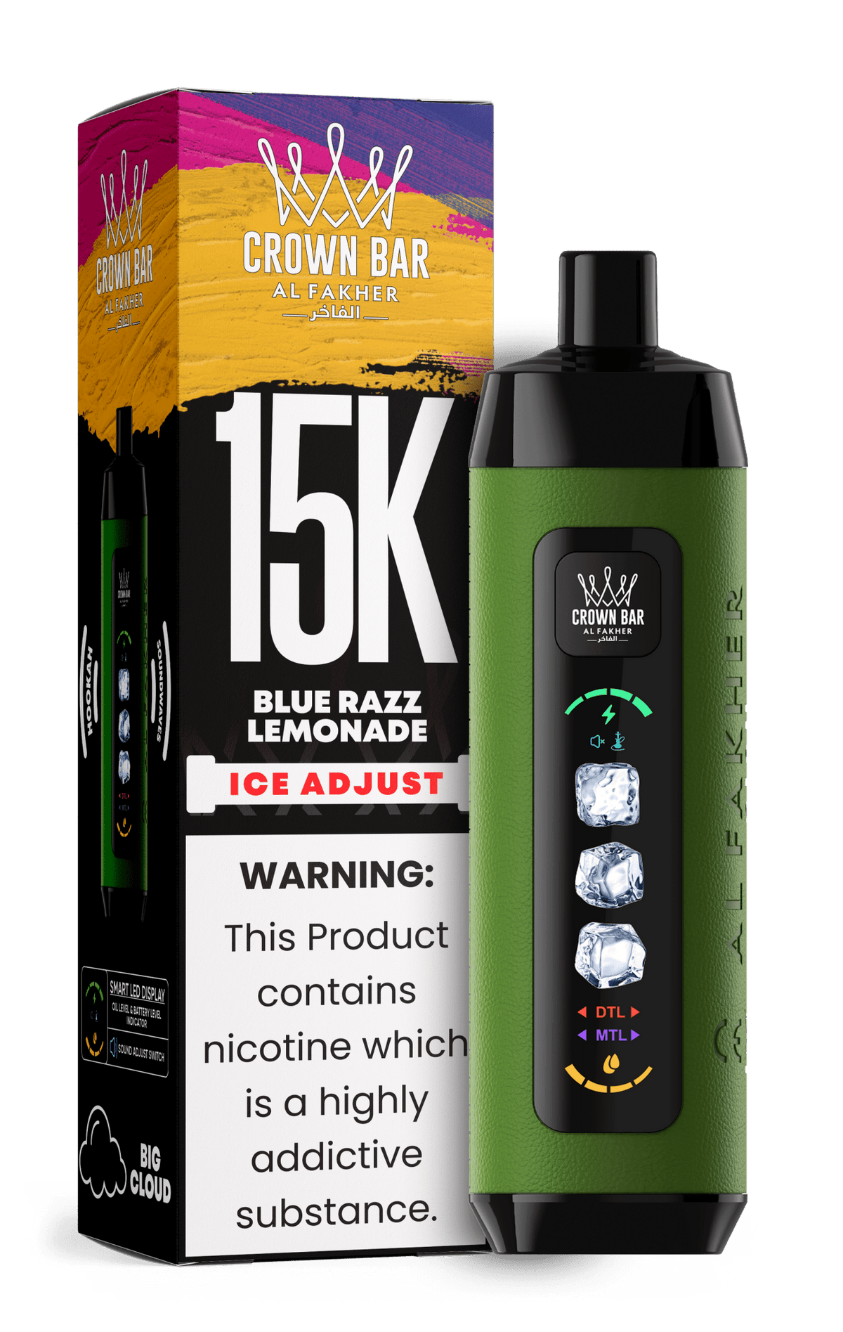 Al Fakher Crown Bar 15k Ice Adjust Vape