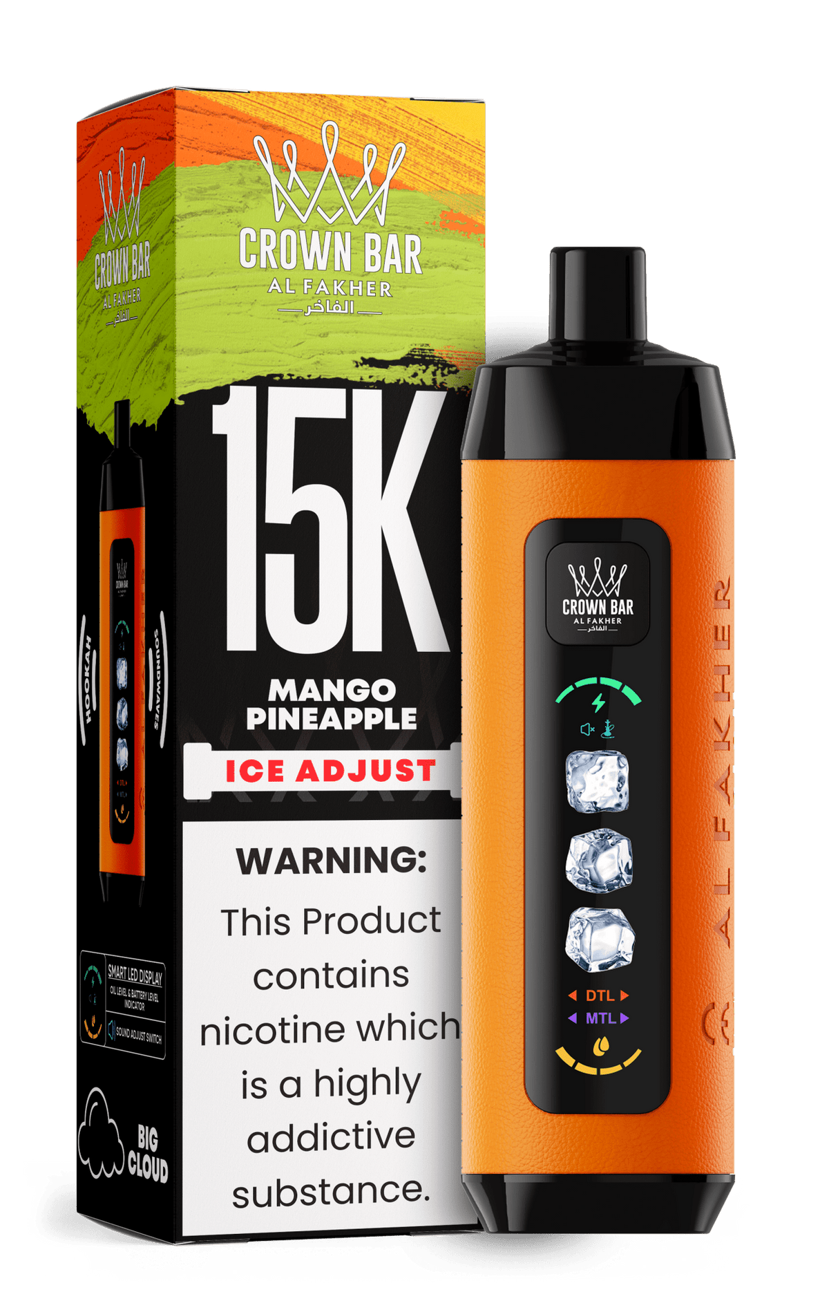 Al Fakher Crown Bar 15k Ice Adjust Vape