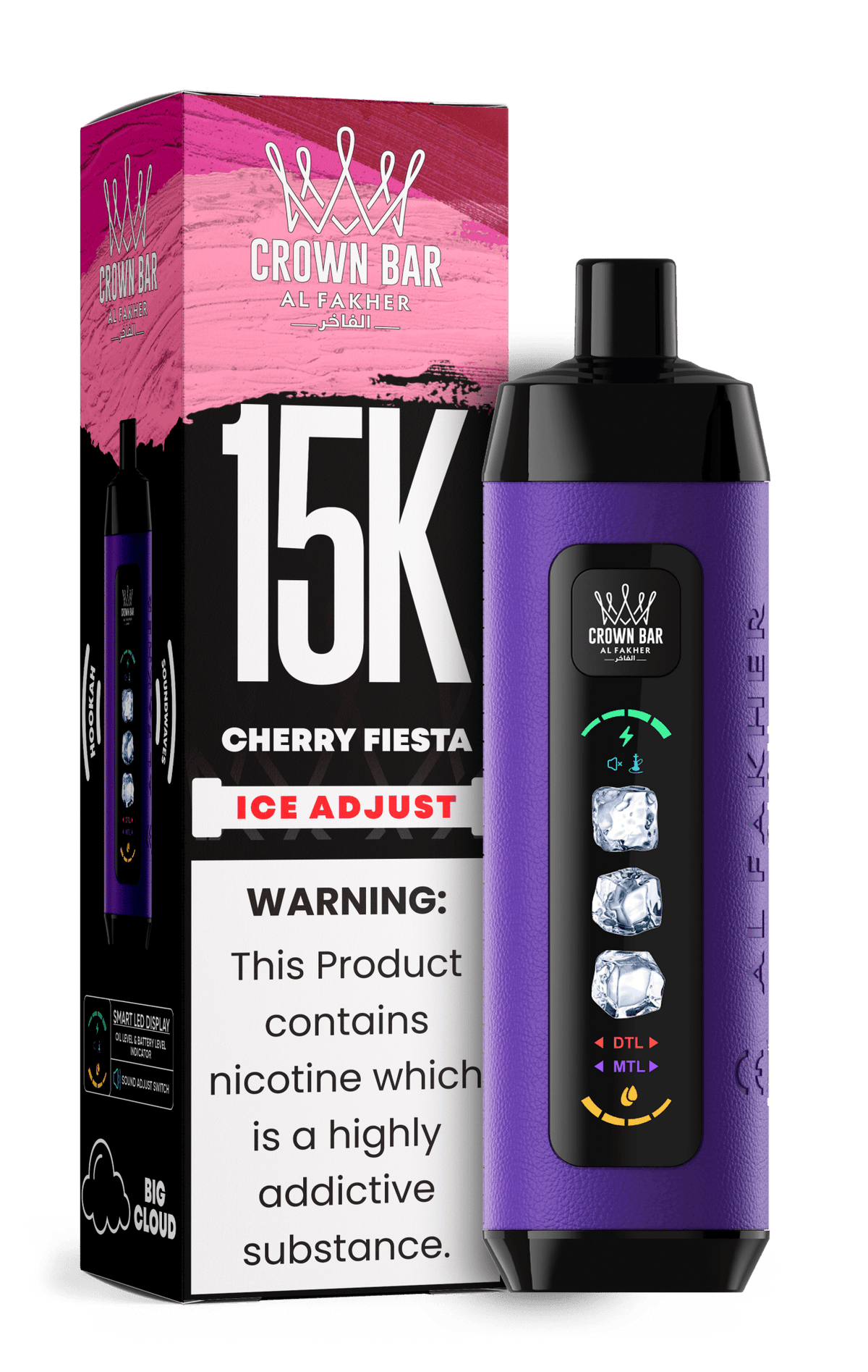 Al Fakher Crown Bar 15k Ice Adjust Vape