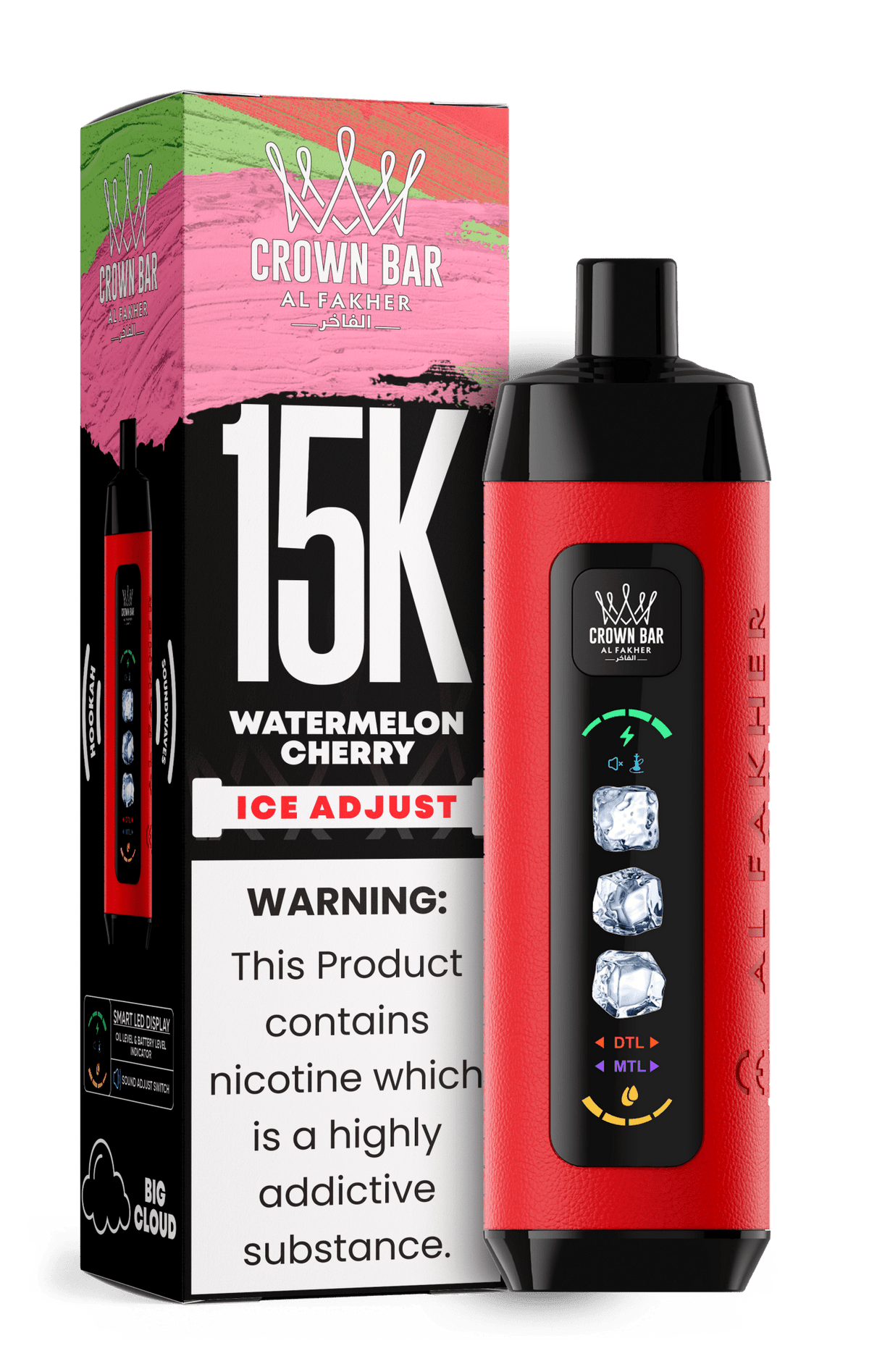 Al Fakher Crown Bar 15k Ice Adjust Vape