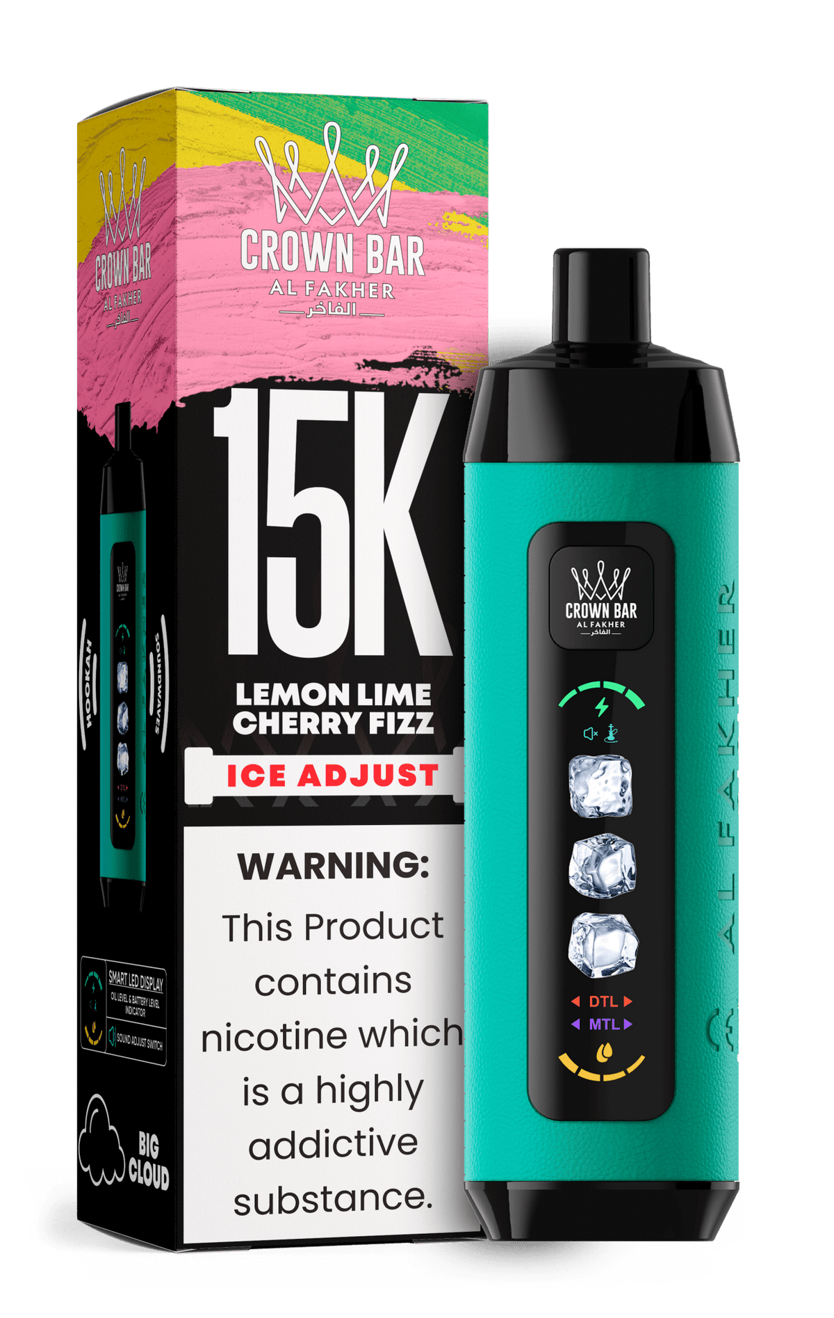 Al Fakher Crown Bar 15k Ice Adjust Vape