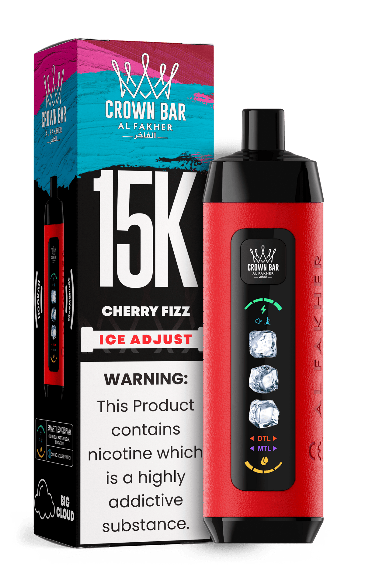 Al Fakher Crown Bar 15k Ice Adjust Vape