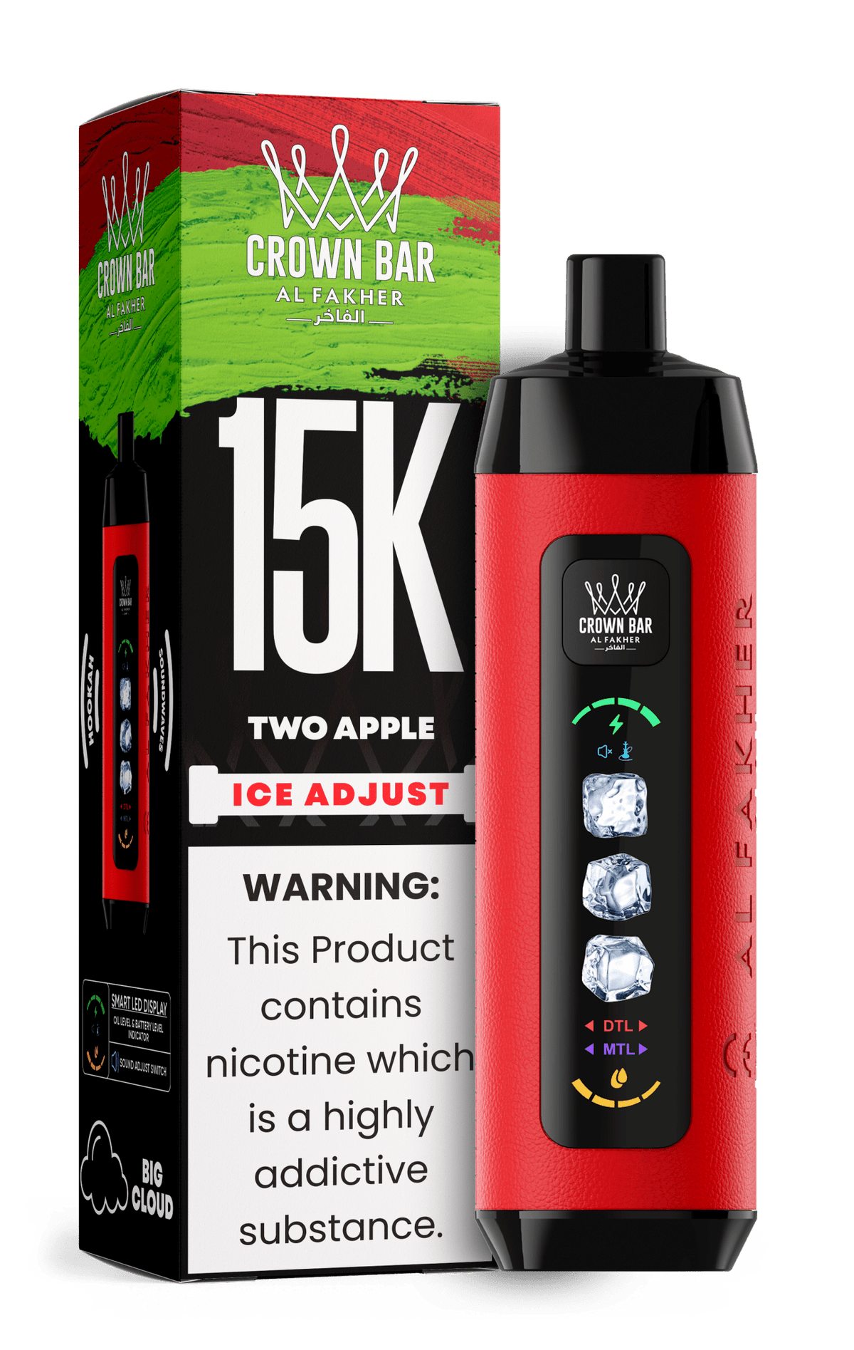 Al Fakher Crown Bar 15k Ice Adjust Vape