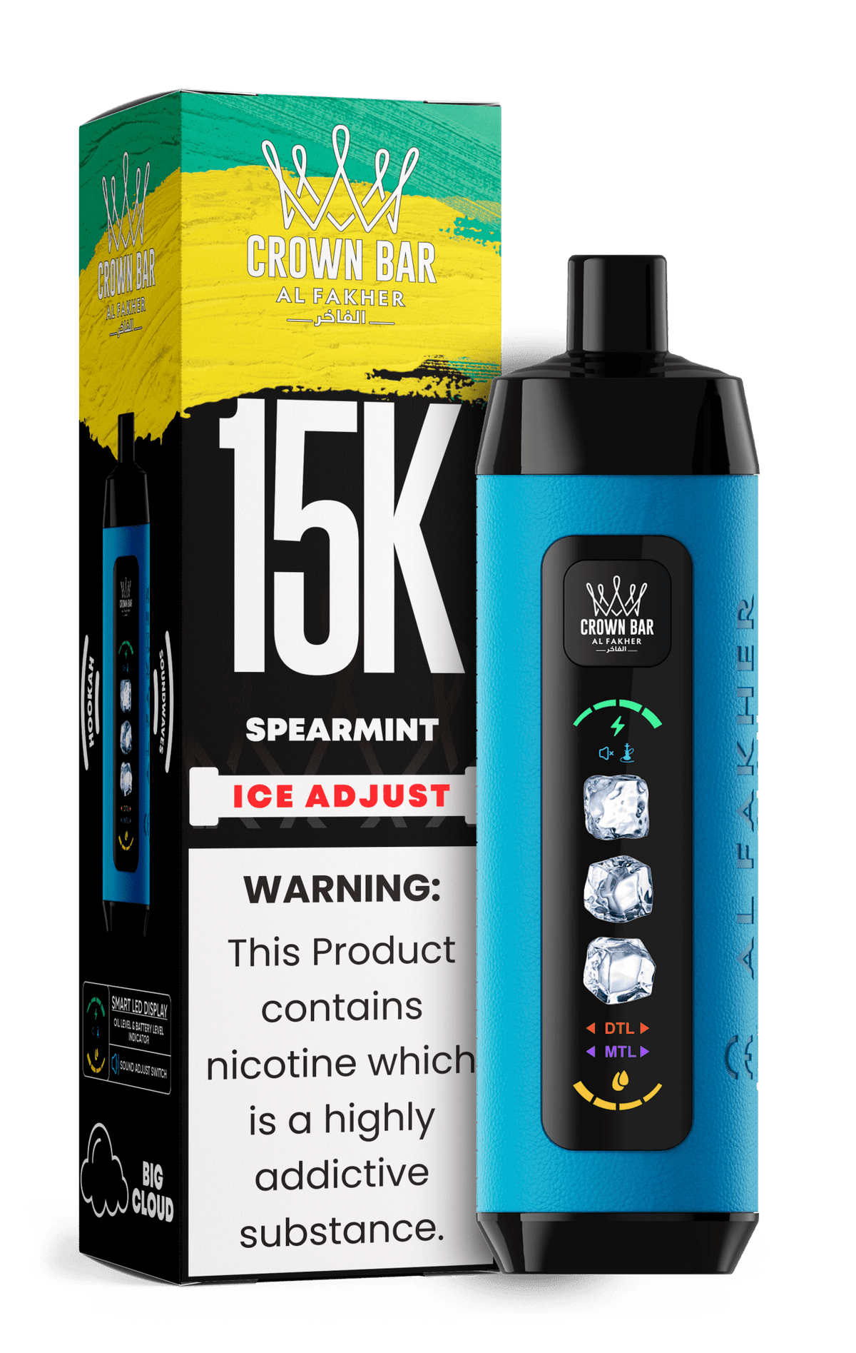 Al Fakher Crown Bar 15k Ice Adjust Vape