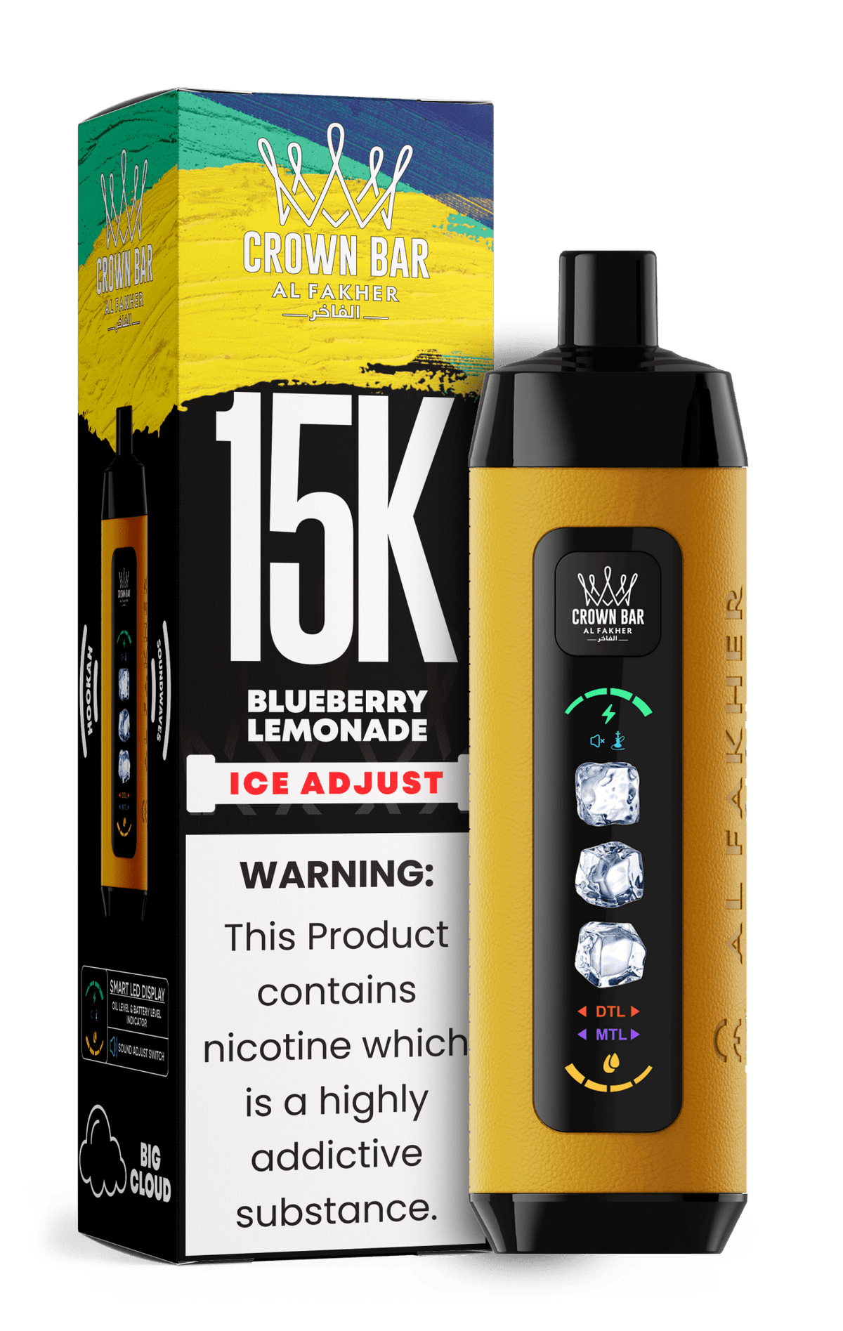 Al Fakher Crown Bar 15k Ice Adjust Vape