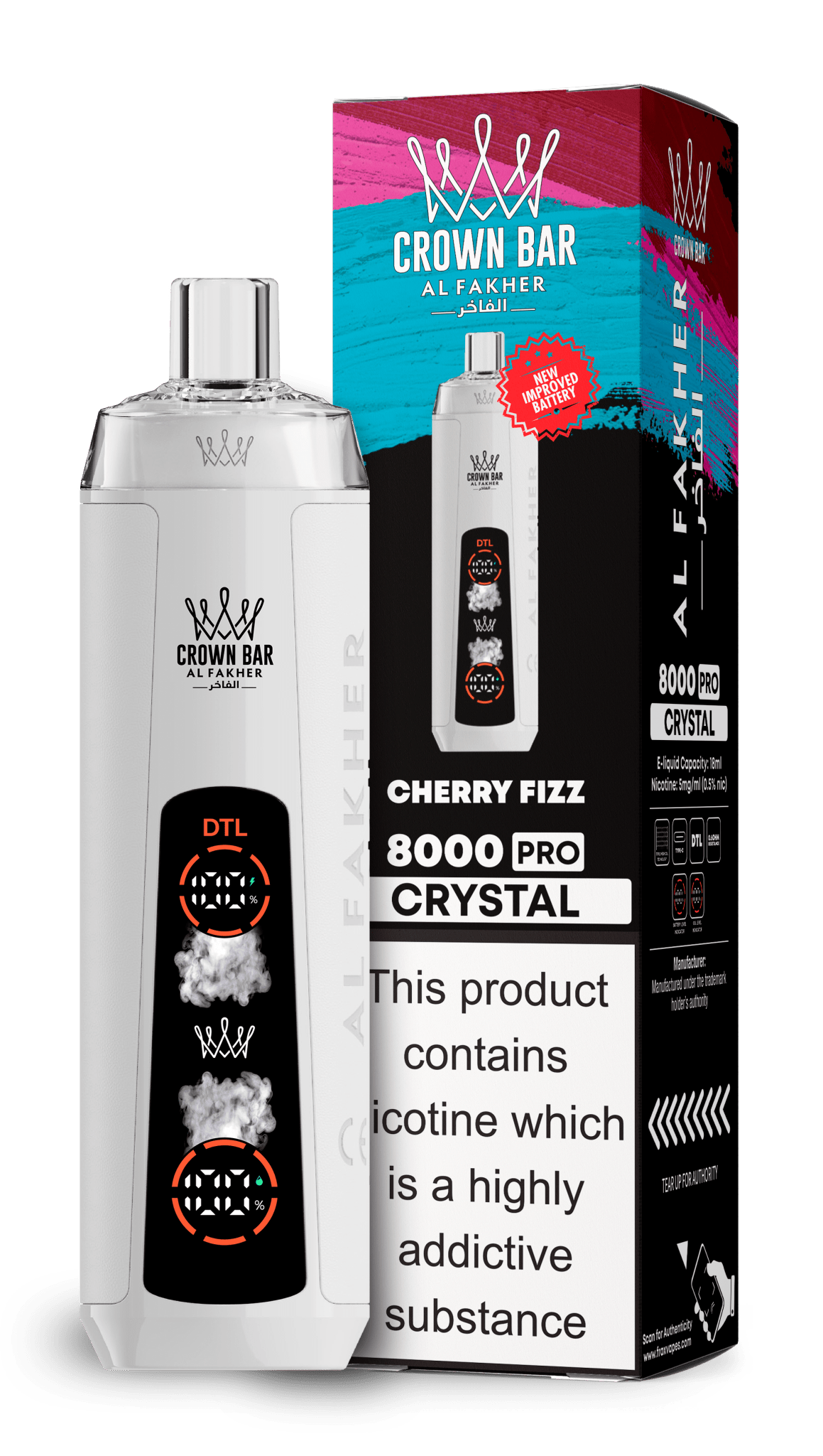 Al Fakher Crown Bar 8000 Pro Crystal Vape