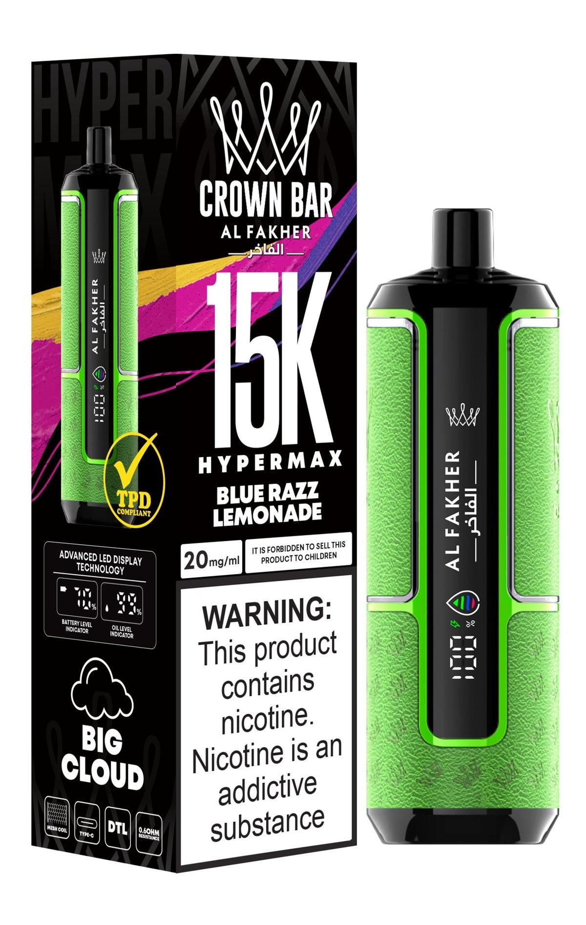 Al Fakher Hypermax 15k Puffs Disposable Vape Pod