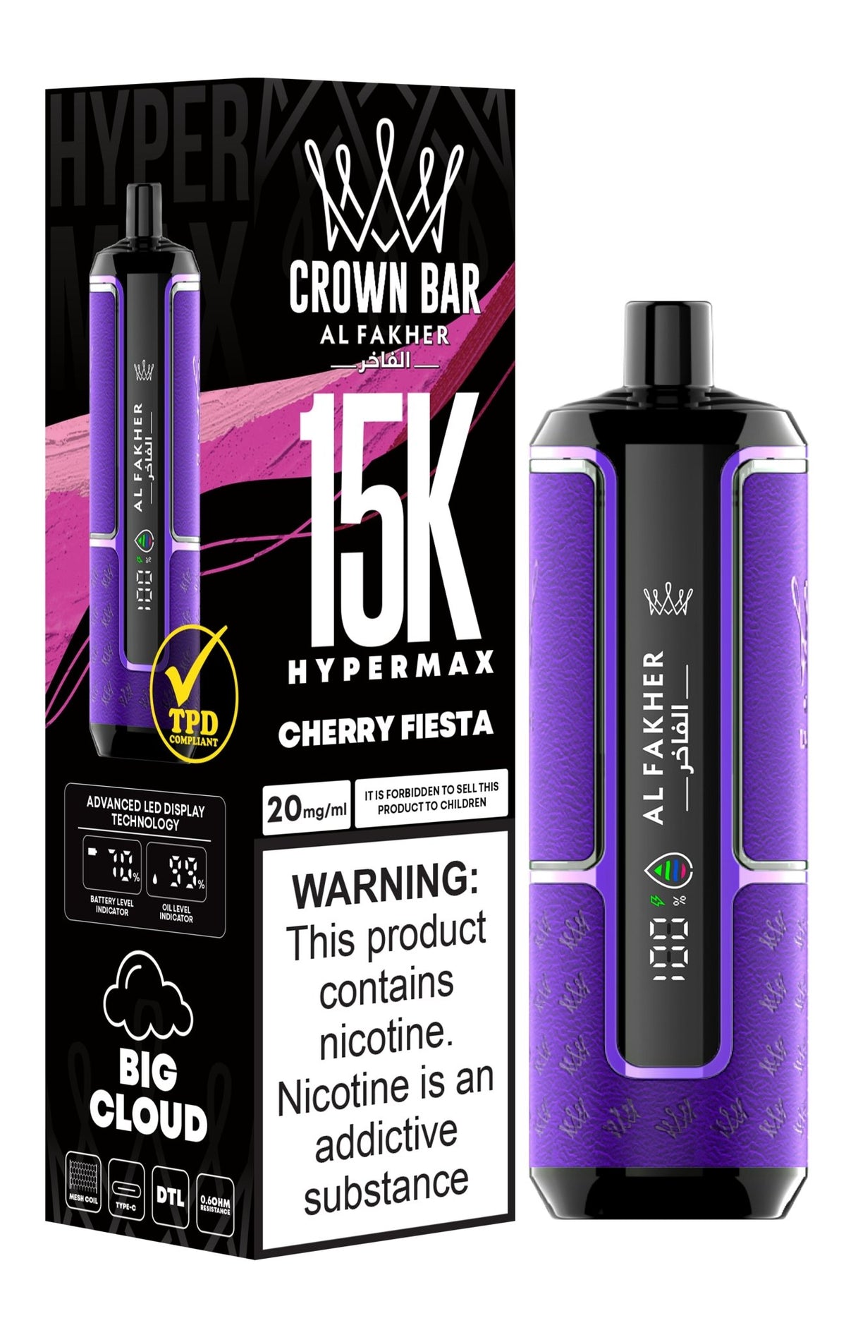 Al Fakher Hypermax 15k Puffs Disposable Vape Pod