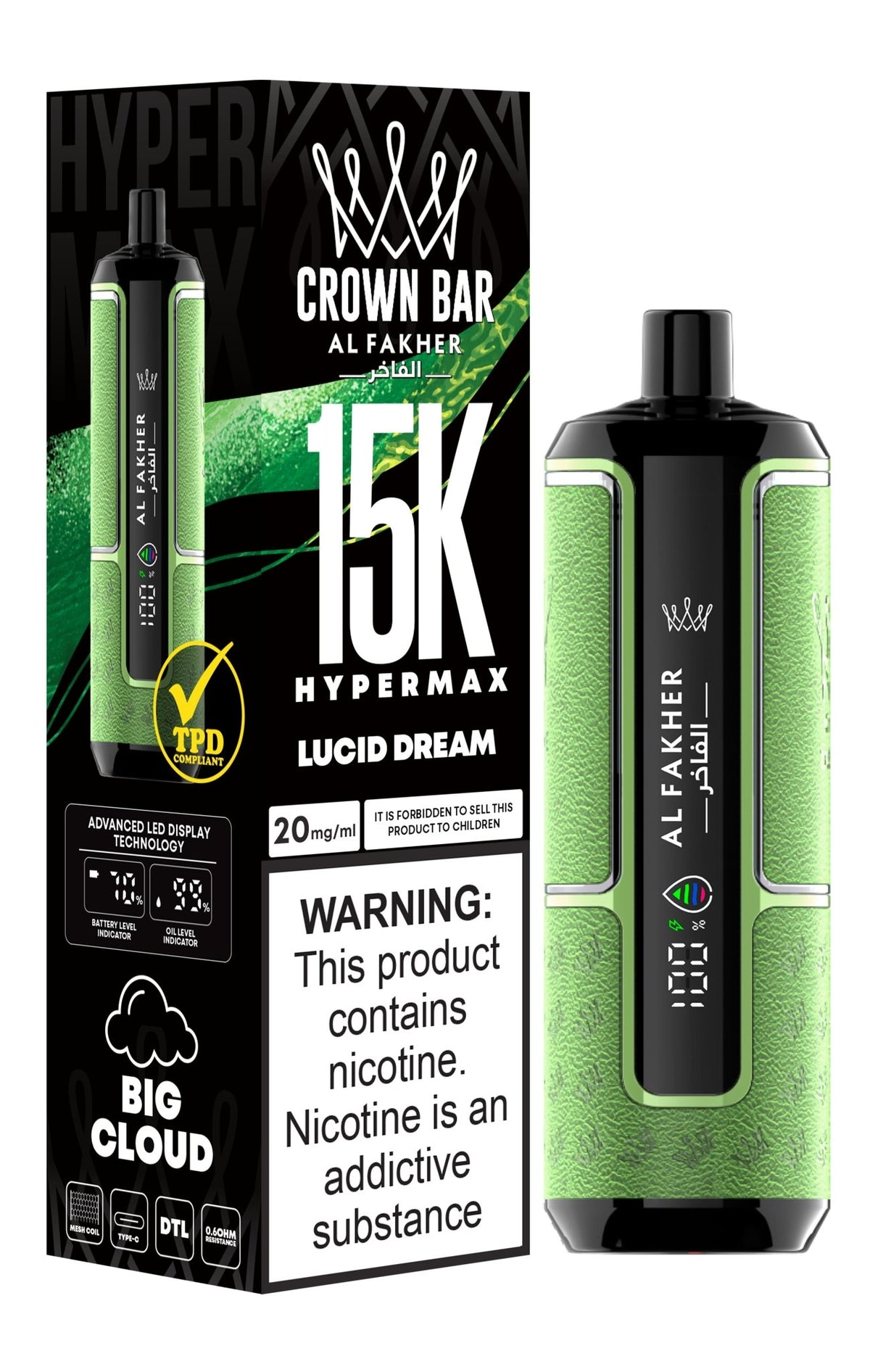 Al Fakher Hypermax 15k Puffs Disposable Vape Pod
