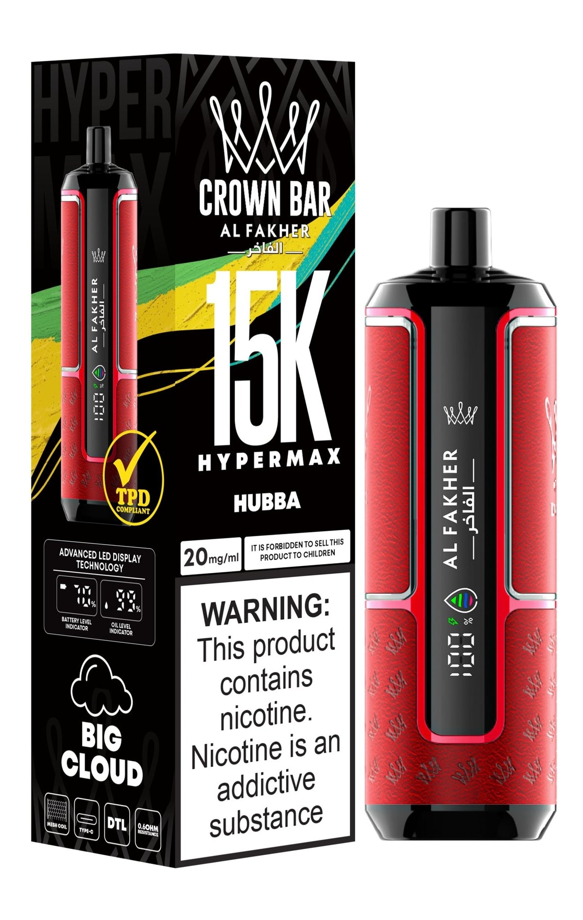 Al Fakher Hypermax 15k Puffs Disposable Vape Pod