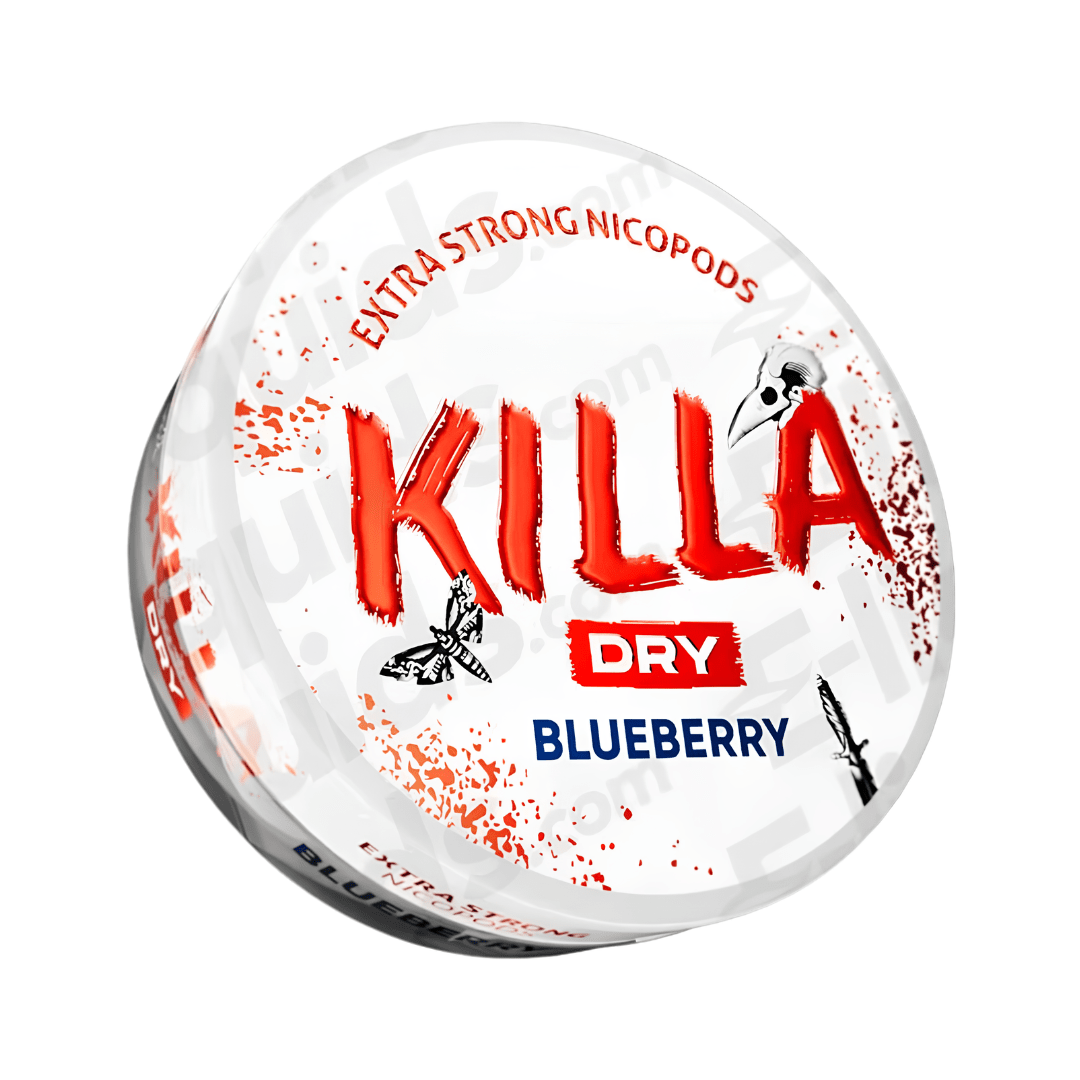 Dry Blueberry Nicotine Pouches by Killa