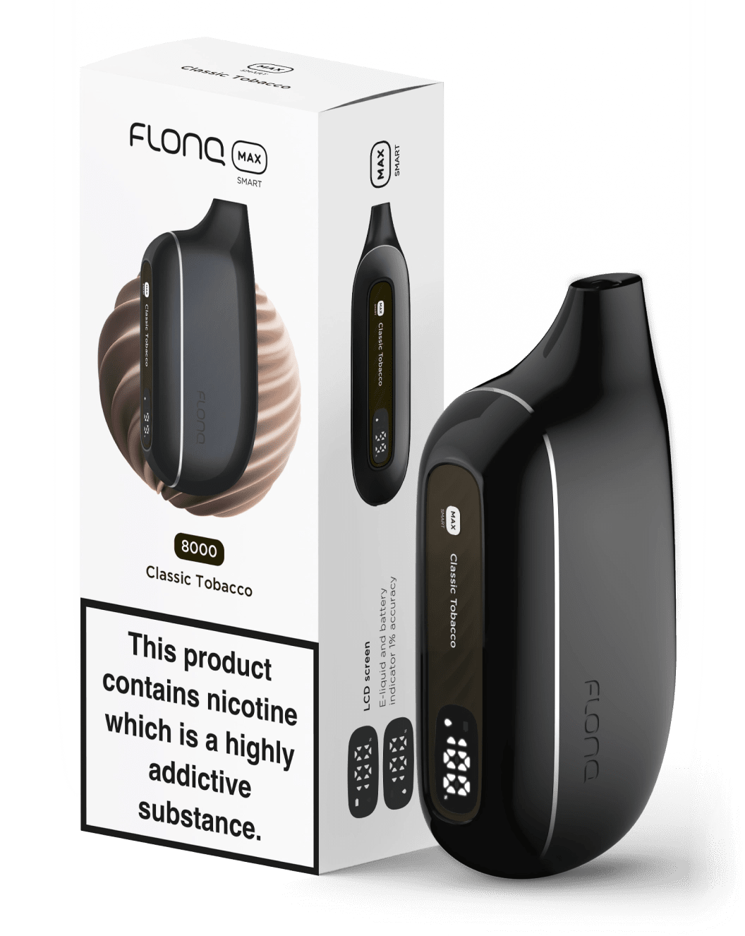 FLONQ Max Smart Vape 8000 Puffs Disposable vape
