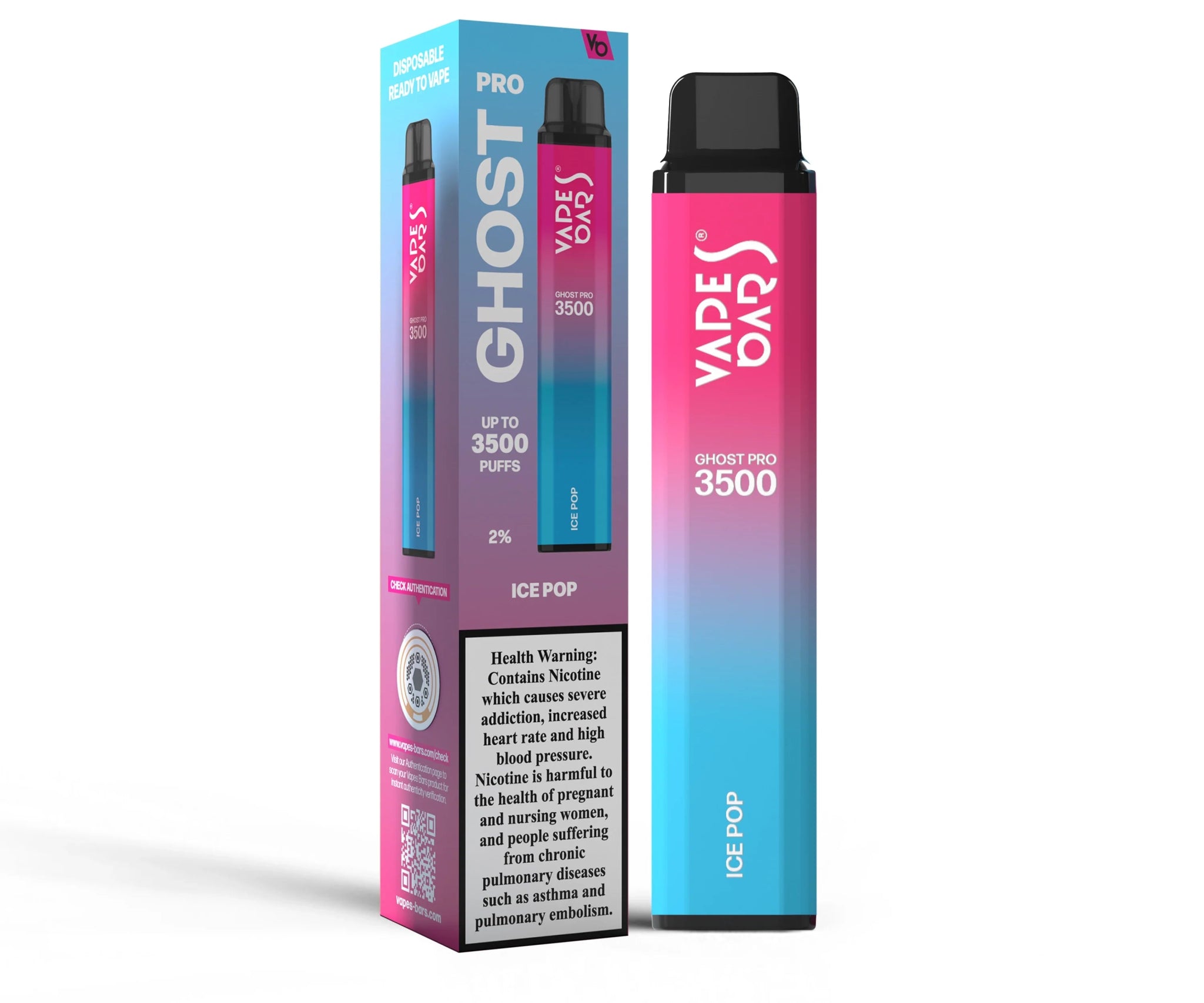 Ghost Pro 3500 Ice Pop by Vapes Bars Ghost Pro 3500 Ice Pop by Vapes Bars
