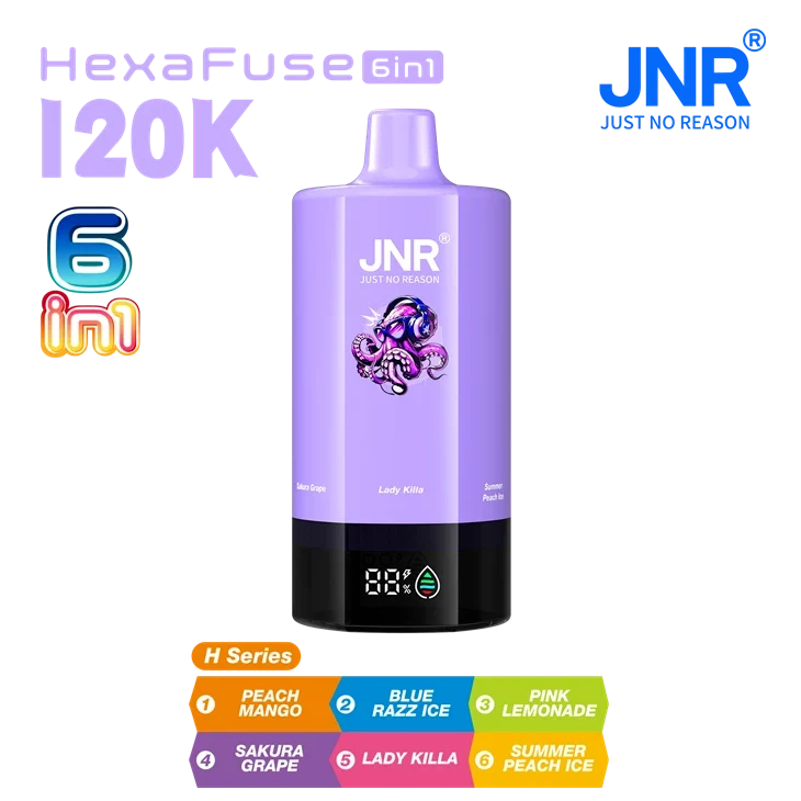 JNR HexaFuse 120K Puffs Disposable Vape