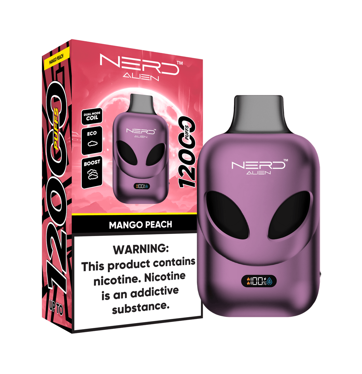 Nerd Allien 12000 Puffs Disposable Vape 20mg Box of 10