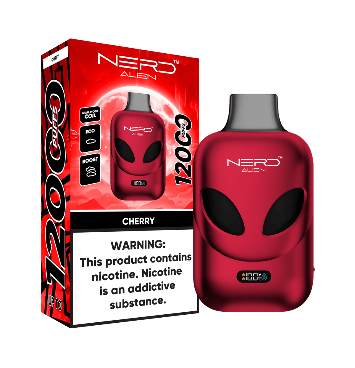 Nerd Allien 12000 Puffs Disposable Vape 20mg Box of 10