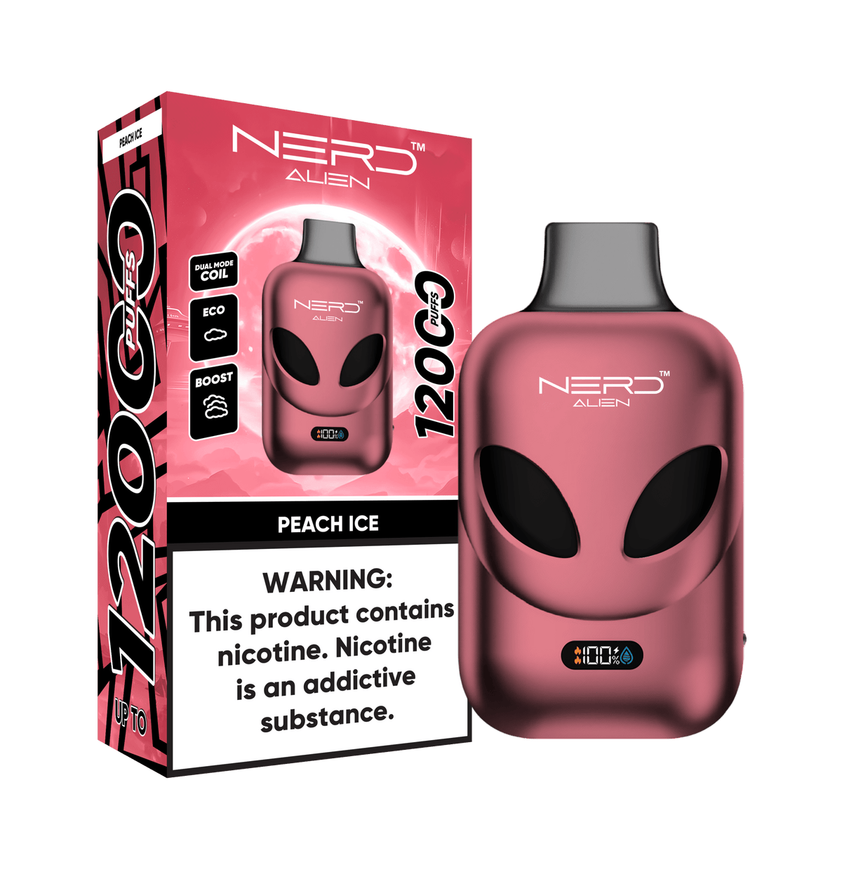 Nerd Allien 12000 Puffs Disposable Vape 20mg Box of 10