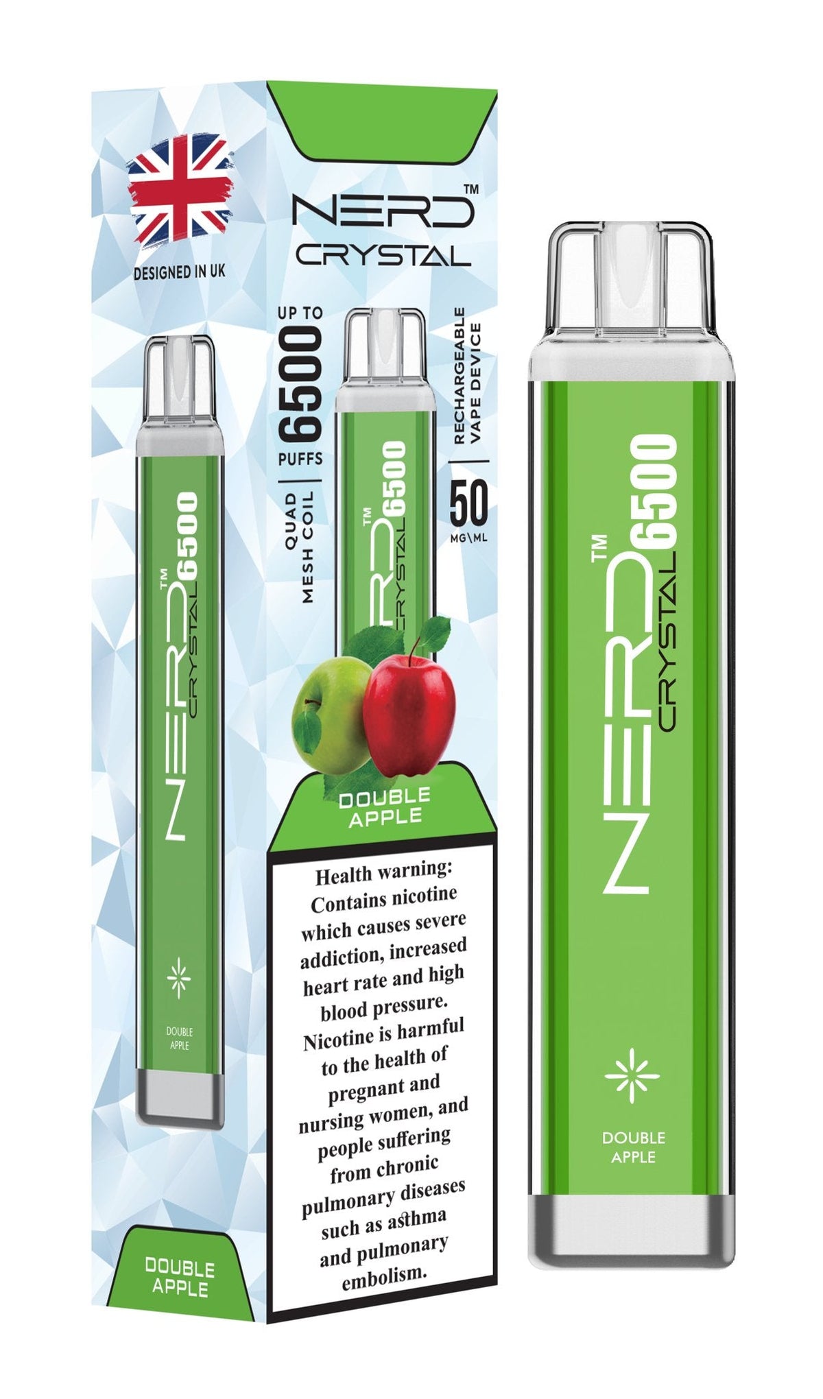 Nerd Crystal 6500 Puffs Disposable Vape 20mg Box of 10