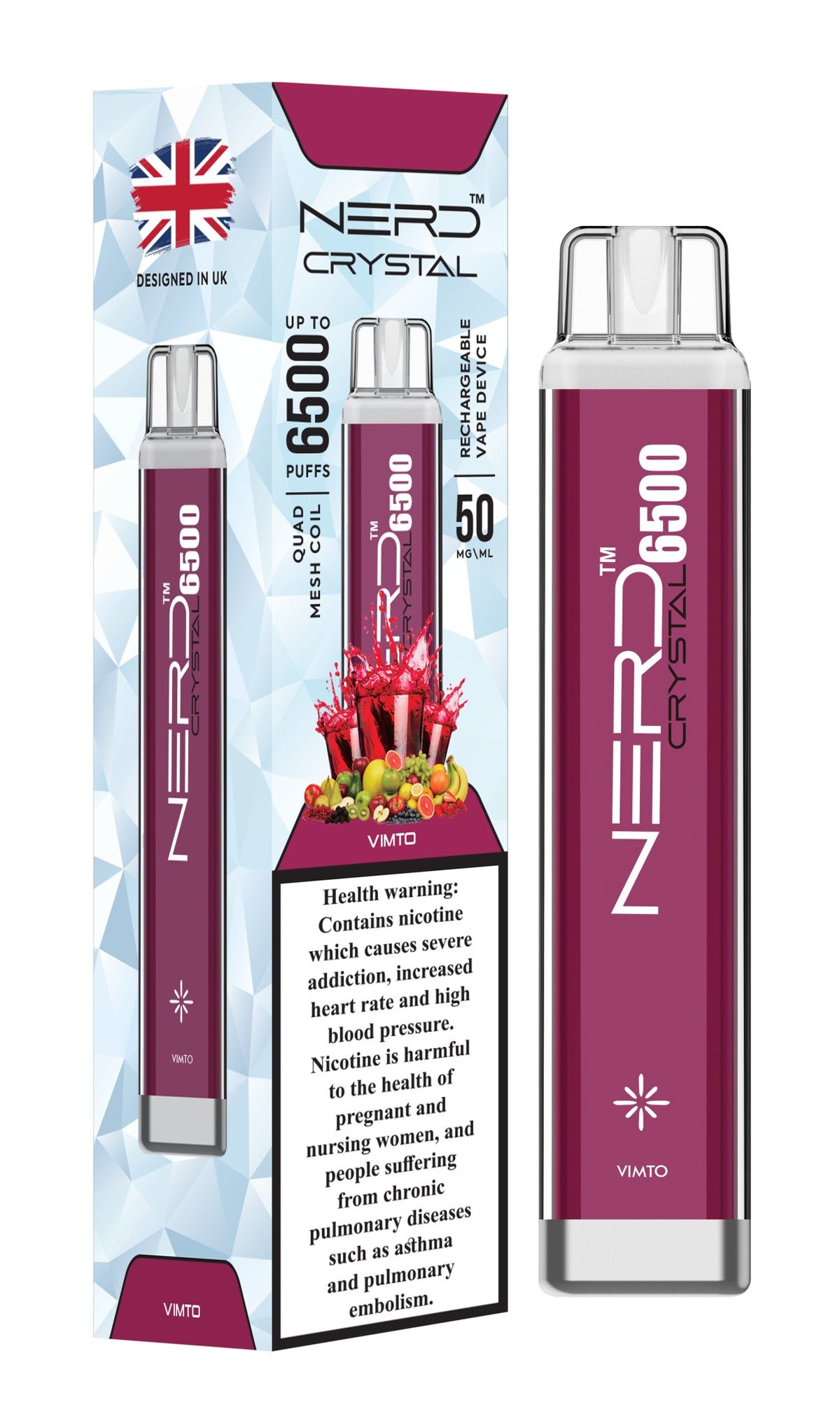 Nerd Crystal 6500 Puffs Disposable Vape Device