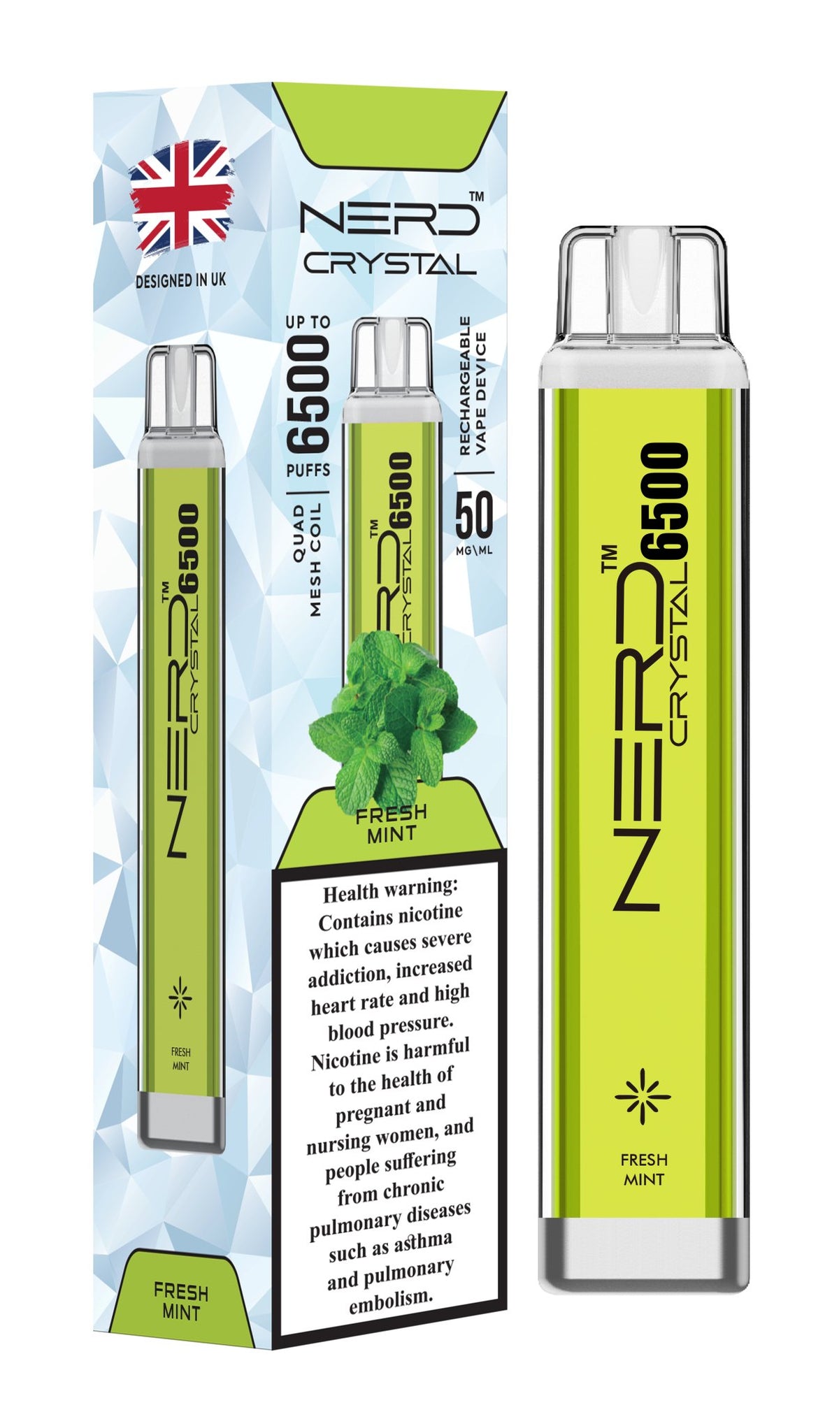 Nerd Crystal 6500 Puffs Disposable Vape Device