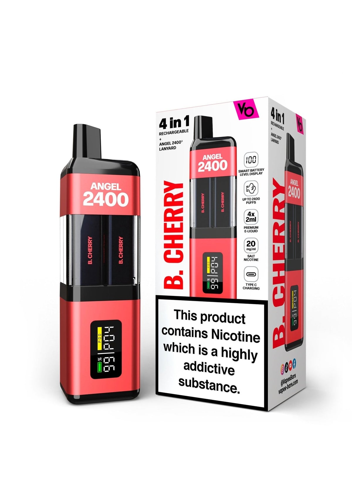 Vapes Bars Angel 2400 Puffs Disposble Vape Pod Kit