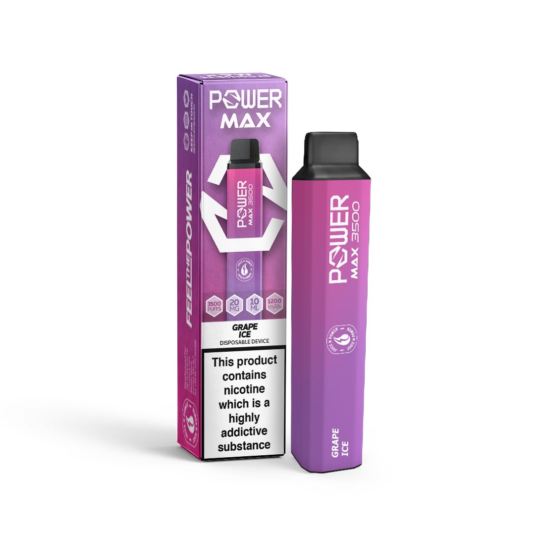 Juice N Power Power Max 3500 Puffs Disposable Vape 20mg Box of 10 Juice N Power Power Max 3500 Puffs Disposable Vape 20mg Box of 10