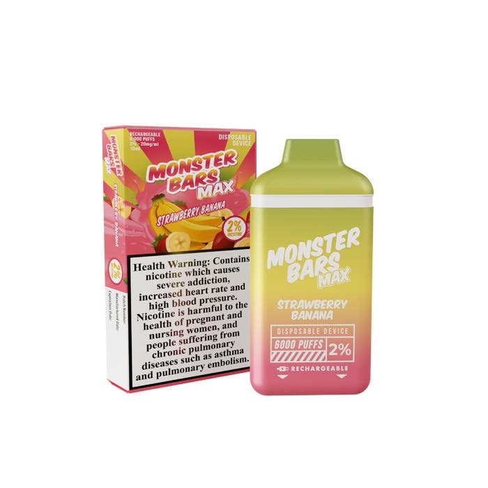 Monster Bars Max 6000 Puffs Disposable Vape Monster Bars Max 6000 Puffs Disposable Vape