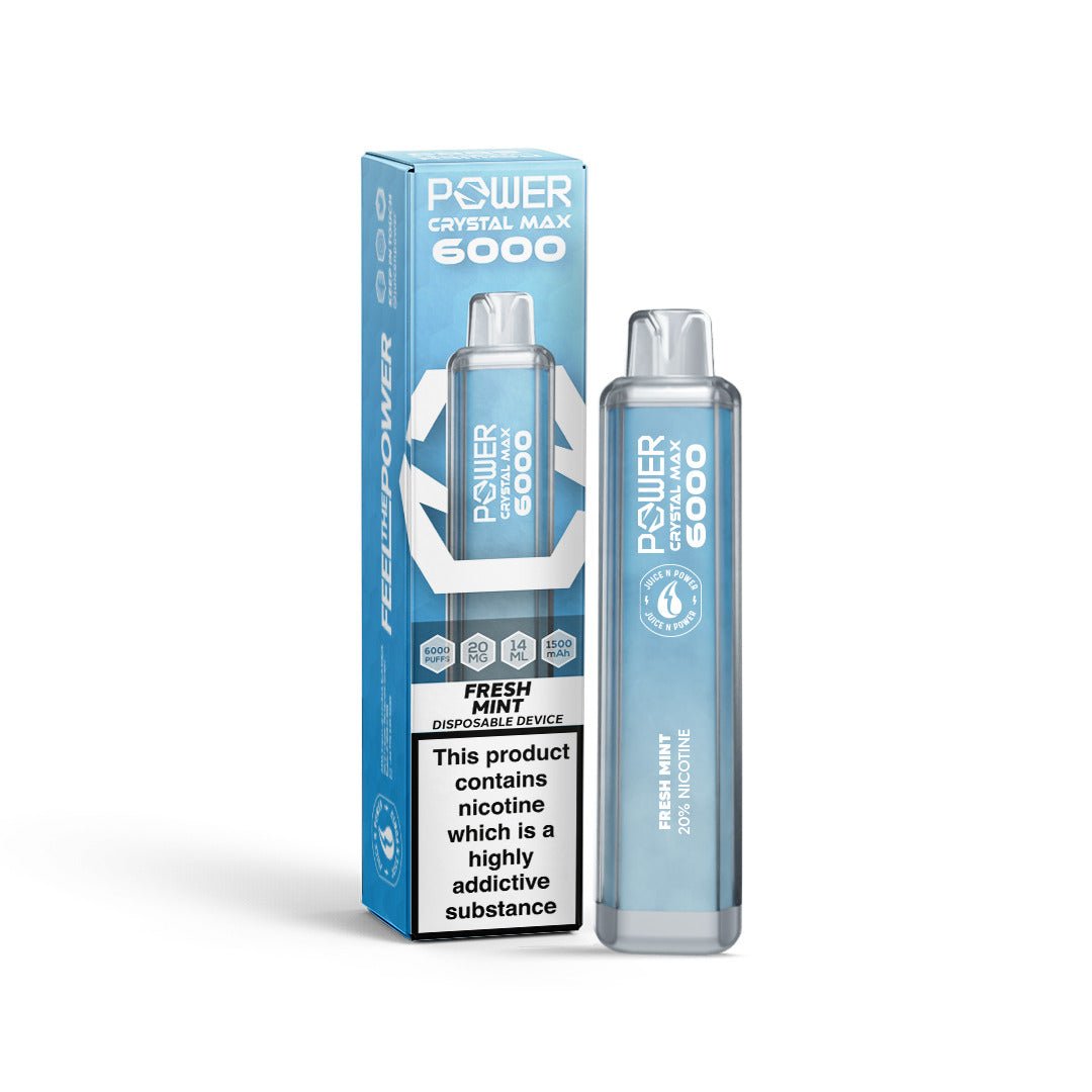 Power Crystal Max 6000 Puffs Disposable Vape Device - VapeBoo