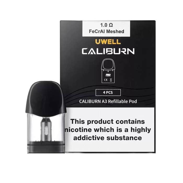 Uwell Caliburn A3 Refillable Pod Meshed 1.0 Ohm 4pcs/Pack